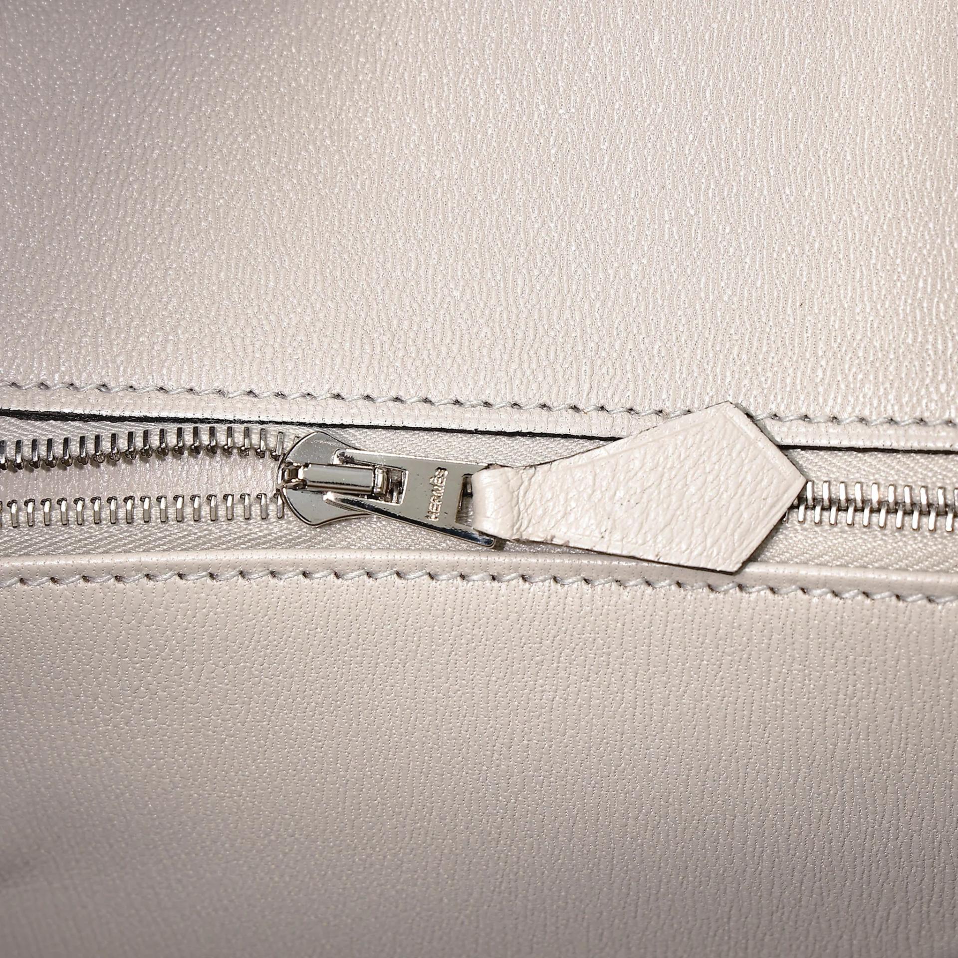 ランク SA HERMÈS エルメス バーキン25 ブラック (89) グリパール (80) クロコダイル アリゲーター マット マットシルバー金具 B刻印 (2023) - 12