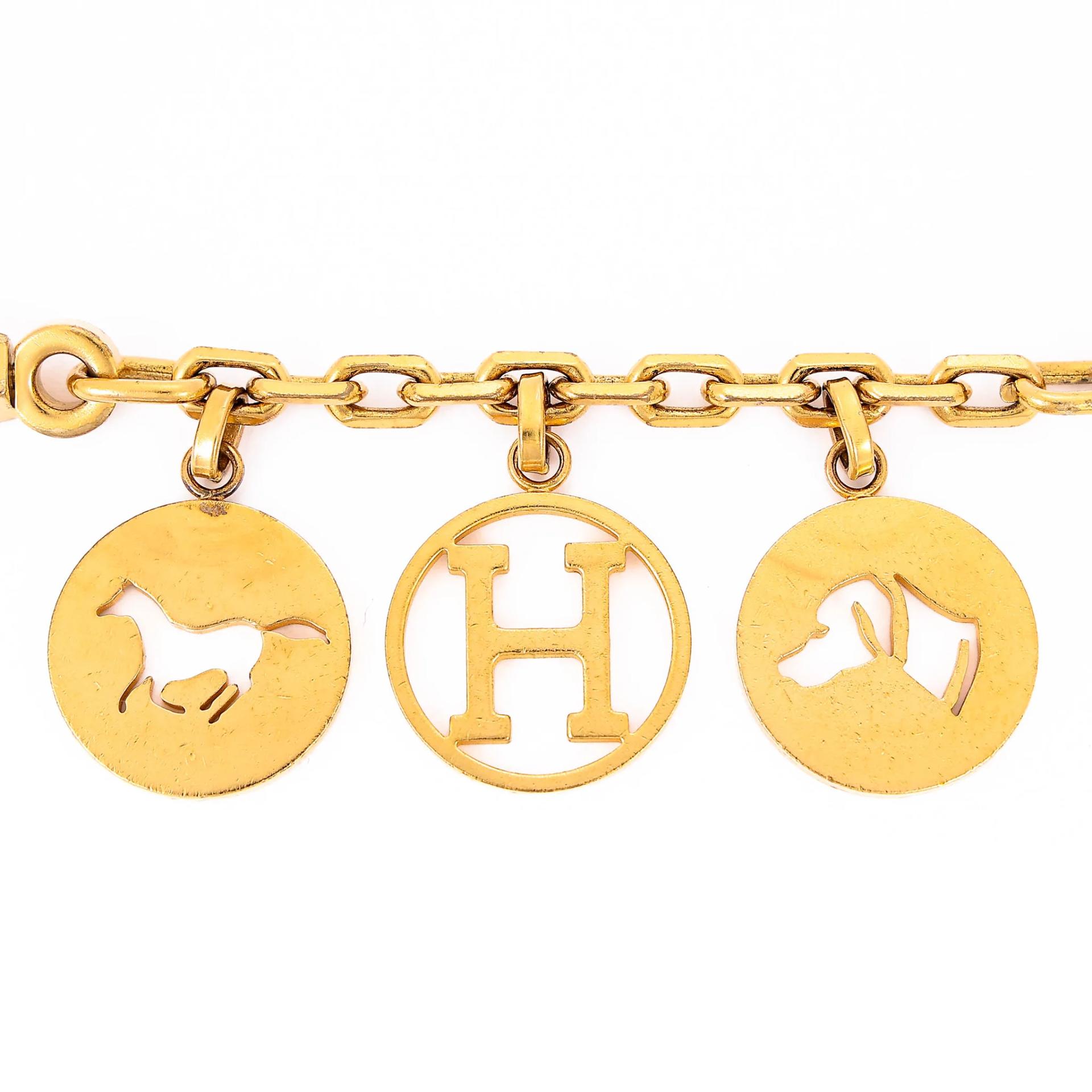 ランク A HERMÈS エルメス アミュレット4 "ブルロック" バッグチャーム キーチェーン ゴールド ゴールド金具 - 3