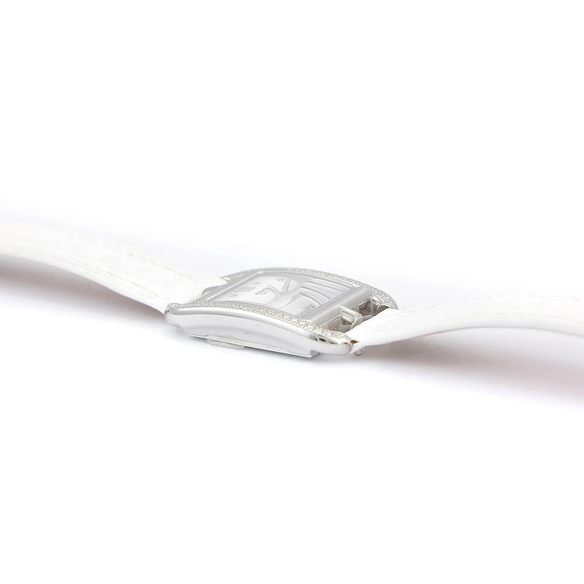 ランク NS 未使用品 HERMÈS エルメス 腕時計 ケープコッド 31 mm ホワイト (01) ダイヤモンド クロコダイル アリゲーター シルバー金具 不明 - 10