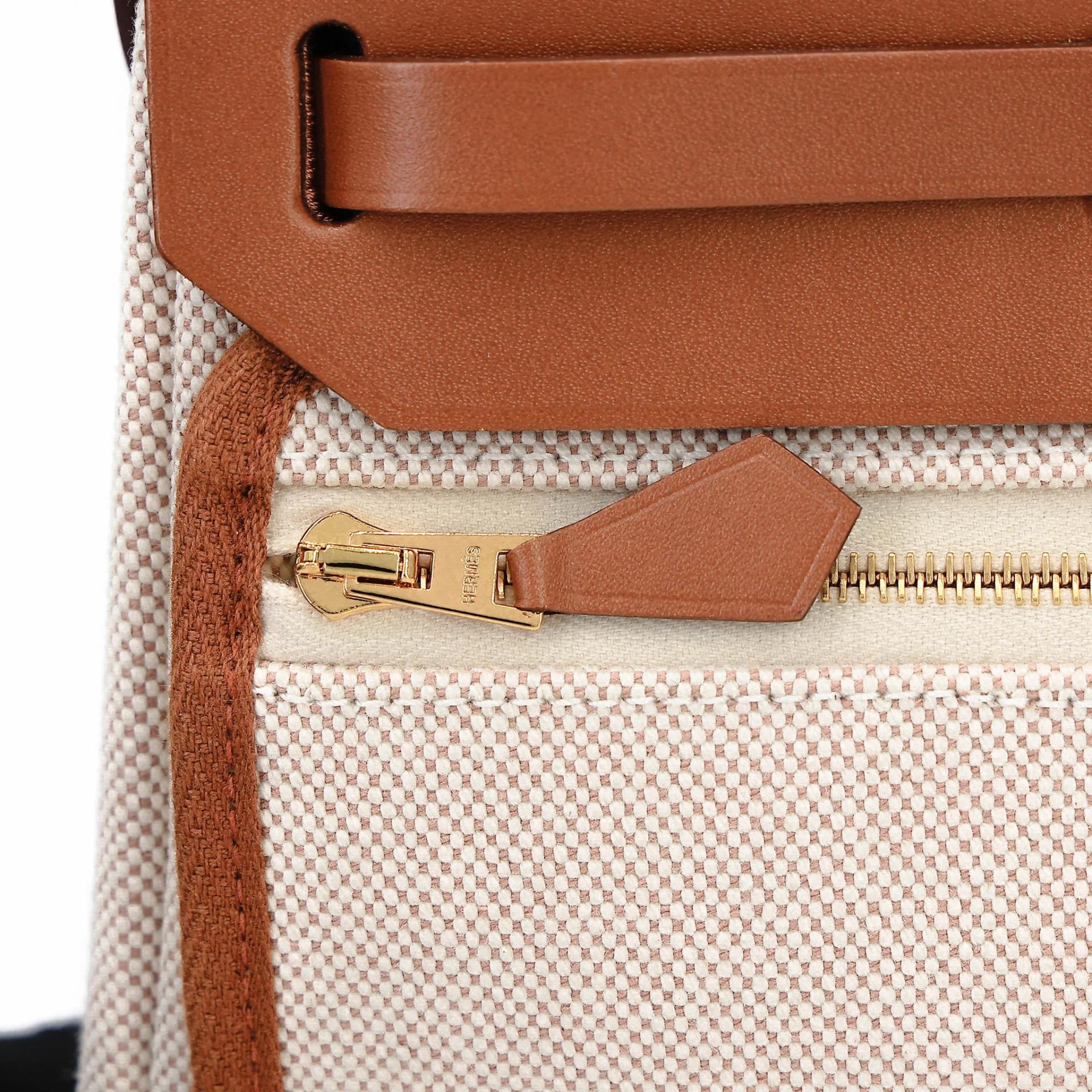ランク N 新品 HERMÈS エルメス エールバッグジップ ミニ 20 フォーブ (34) トワルアッシュ ヴァッシュハンター ゴールド金具 W刻印 (2024) - 9