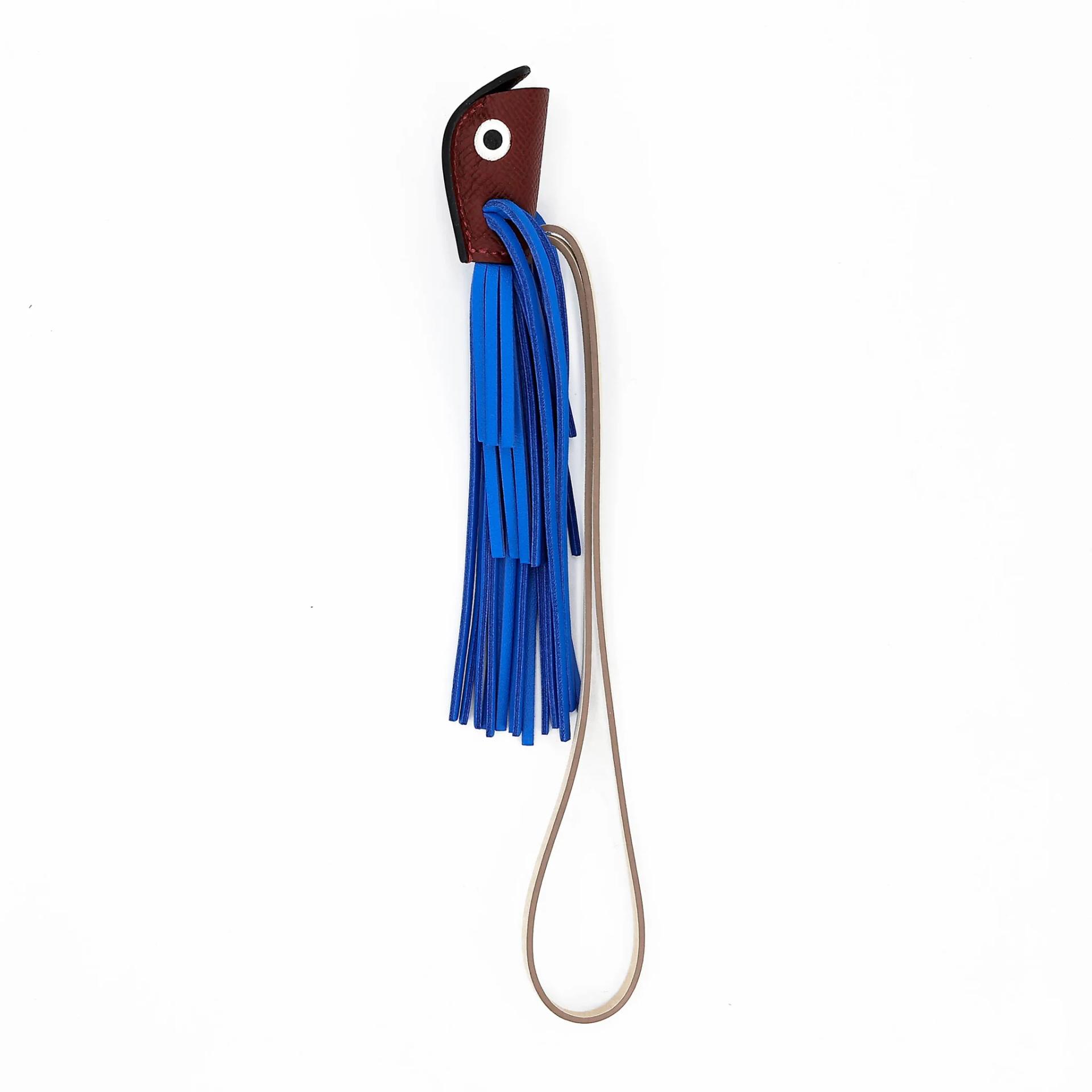 ランク N 新品 HERMÈS エルメス Poisson フィッシュチャーム ルージュアッシュ (55) ブルーイドラ (T7) クレ (10) エプソン アニョーミロ G刻印 (2026) - 6
