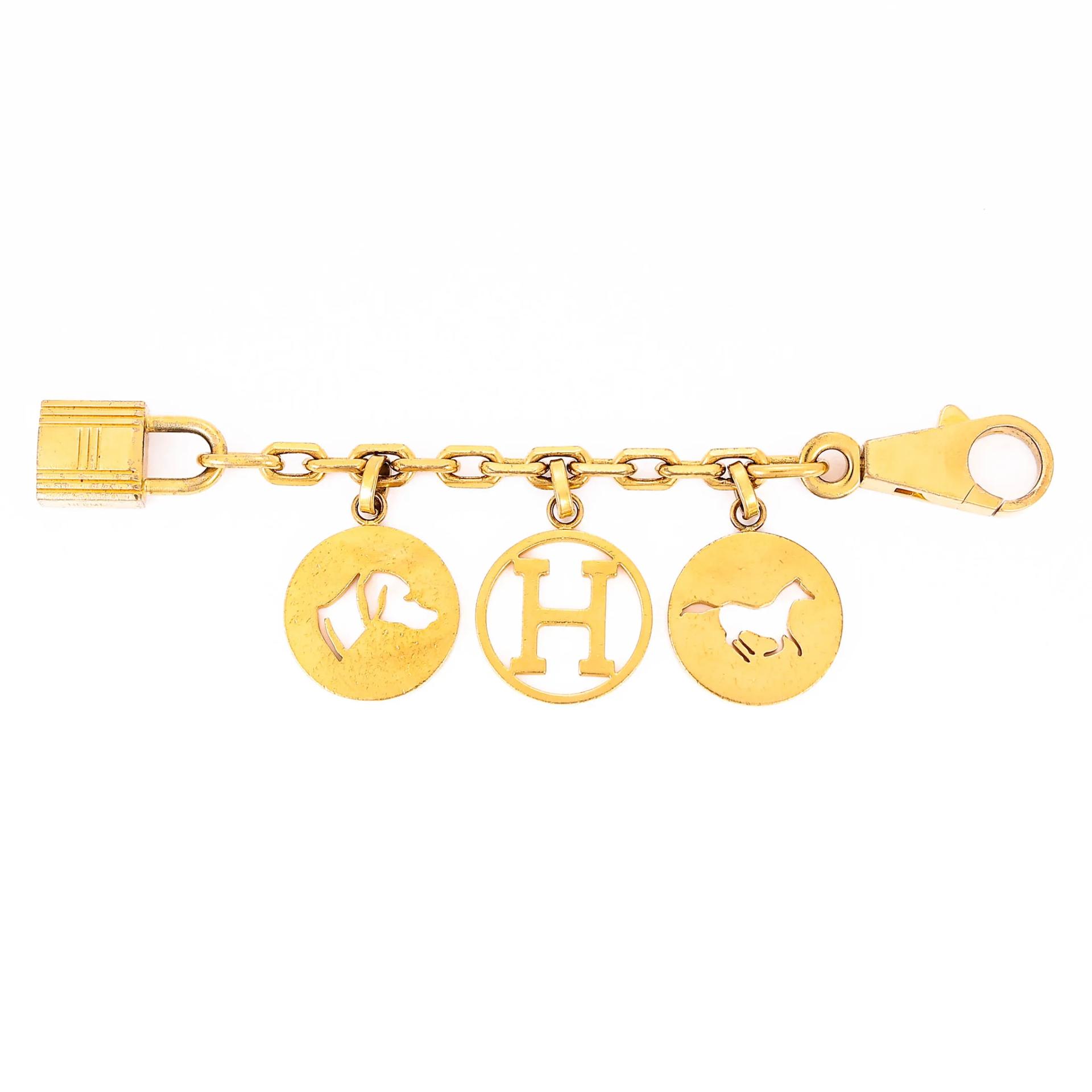 ランク A HERMÈS エルメス アミュレット4 "ブルロック" バッグチャーム キーチェーン ゴールド ゴールド金具 - 6