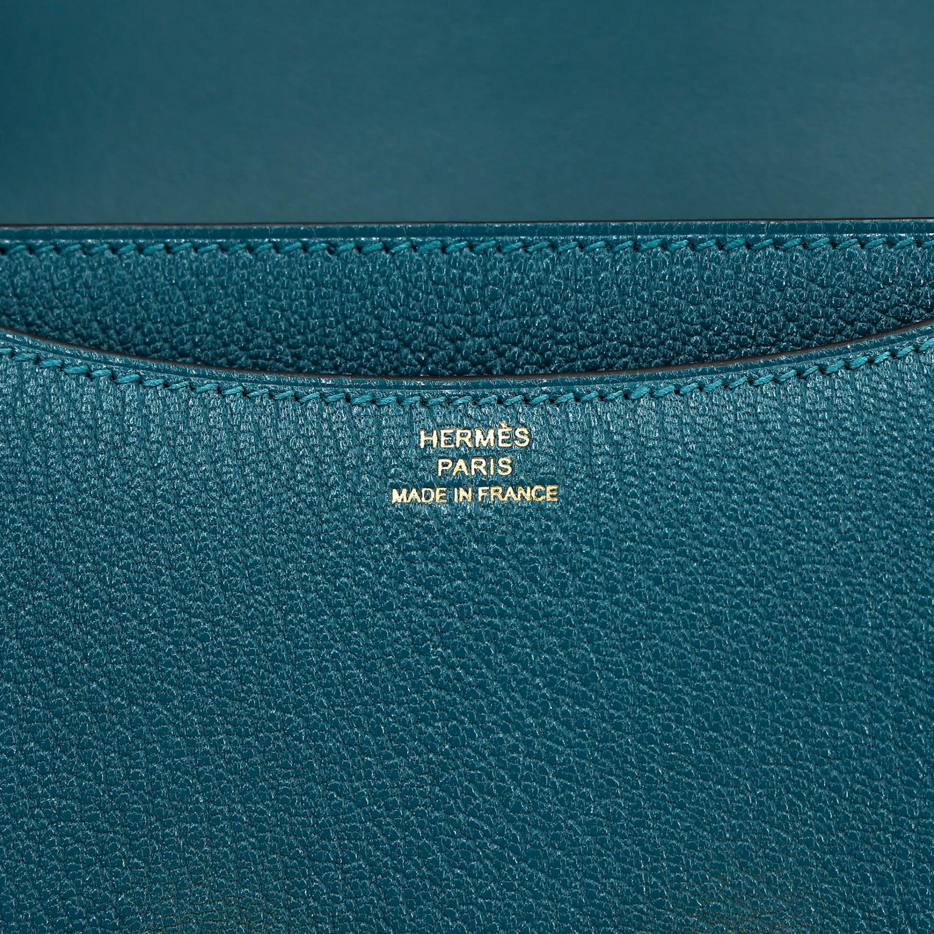 ランク A HERMÈS エルメス コンスタンス3 ミニ コルヴェール (1P) シェーブル ゴールド金具 Z刻印 (2021) - 12