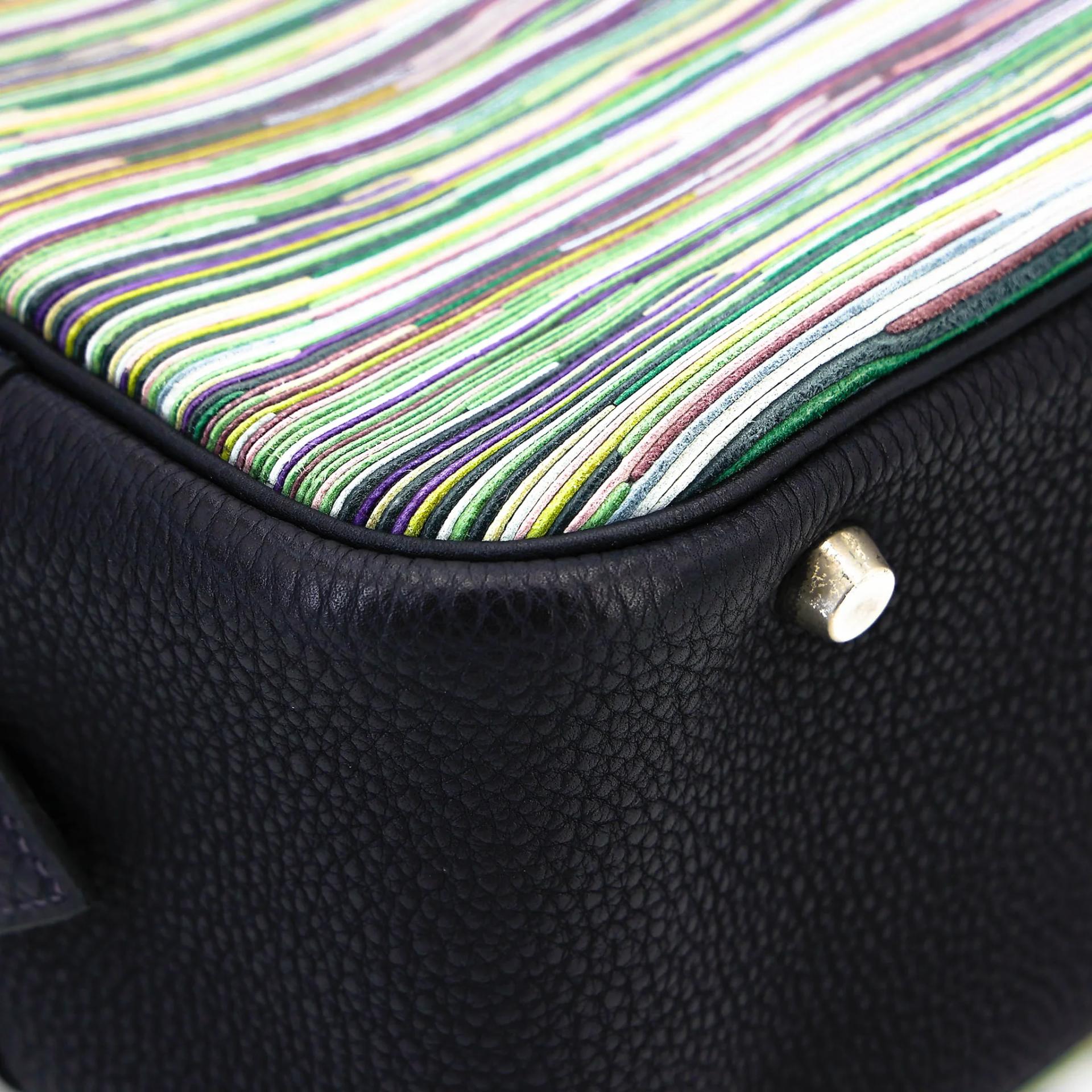 ランク A HERMÈS エルメス 限定品 プリュム 28 ブルー ヴィブラート シルバー金具 □G刻印 (2003) - 9