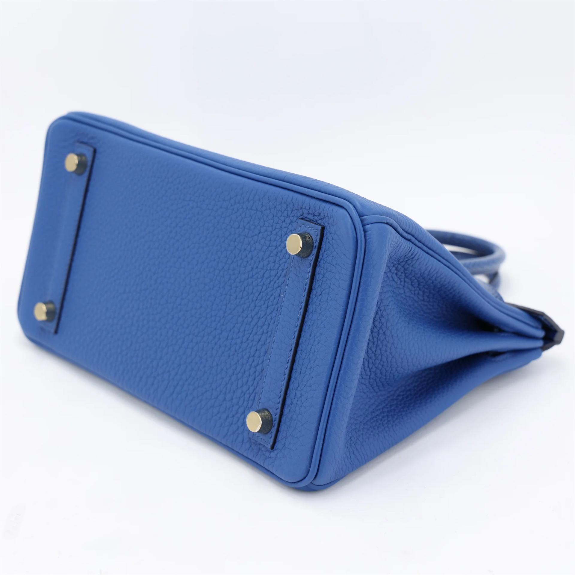 Unused ( Rank NS ) HERMÈS Birkin 25 Touch Bleu France (71) Bleu Saphir (73) Togo Lizard Permabrass hardware W (2024) - 5