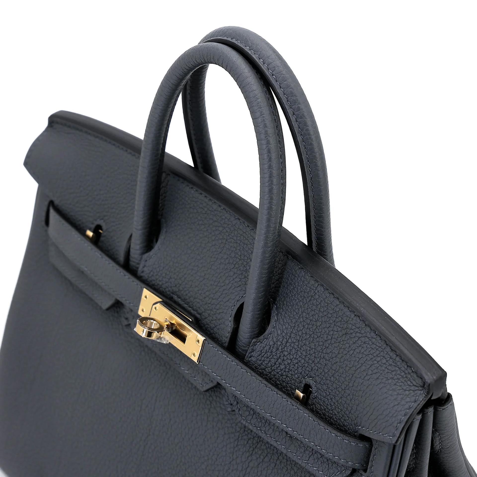 Unused ( Rank NS ) HERMÈS Birkin 25 Ardoise (85) Togo Permabrass hardware W (2024) - 3