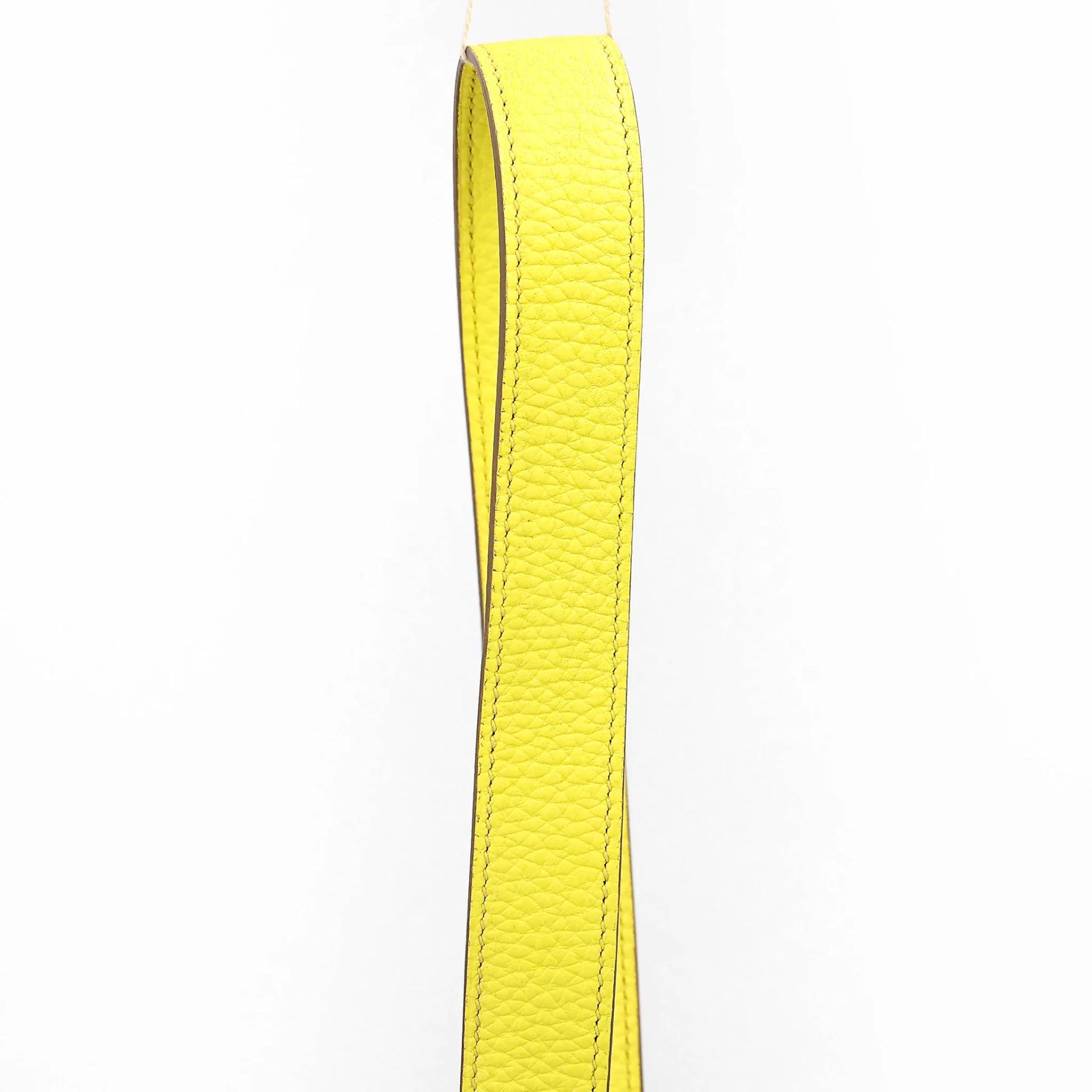 Unused ( Rank NS ) HERMÈS Mini Lindy Lime (9R) Clemence Palladium hardware B (2023) - 3