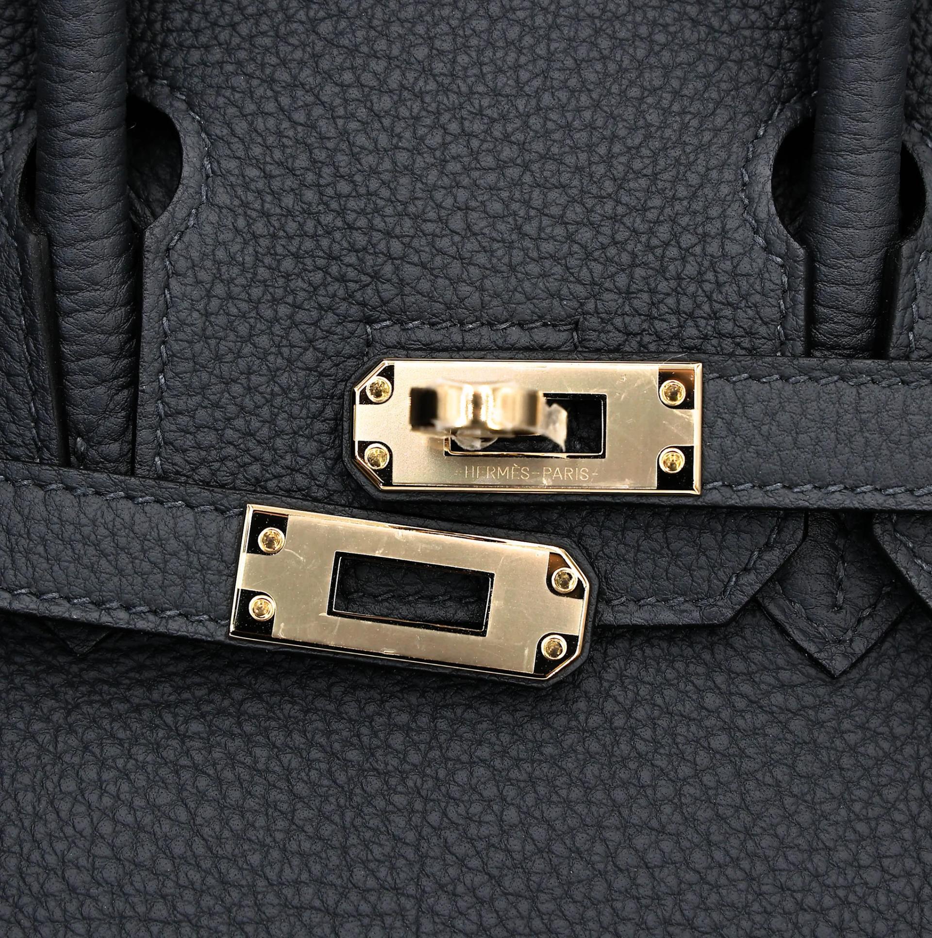 Unused ( Rank NS ) HERMÈS Birkin 25 Ardoise (85) Togo Permabrass hardware W (2024) - 8