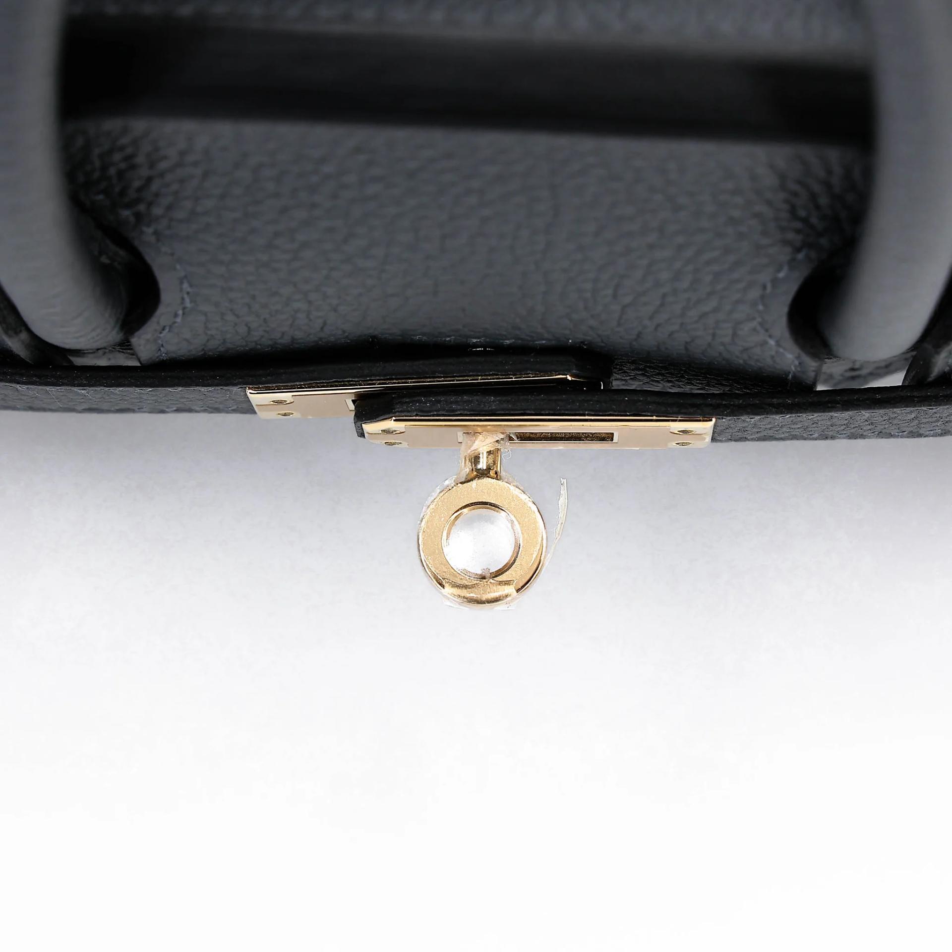 Unused ( Rank NS ) HERMÈS Birkin 25 Ardoise (85) Togo Permabrass hardware W (2024) - 9