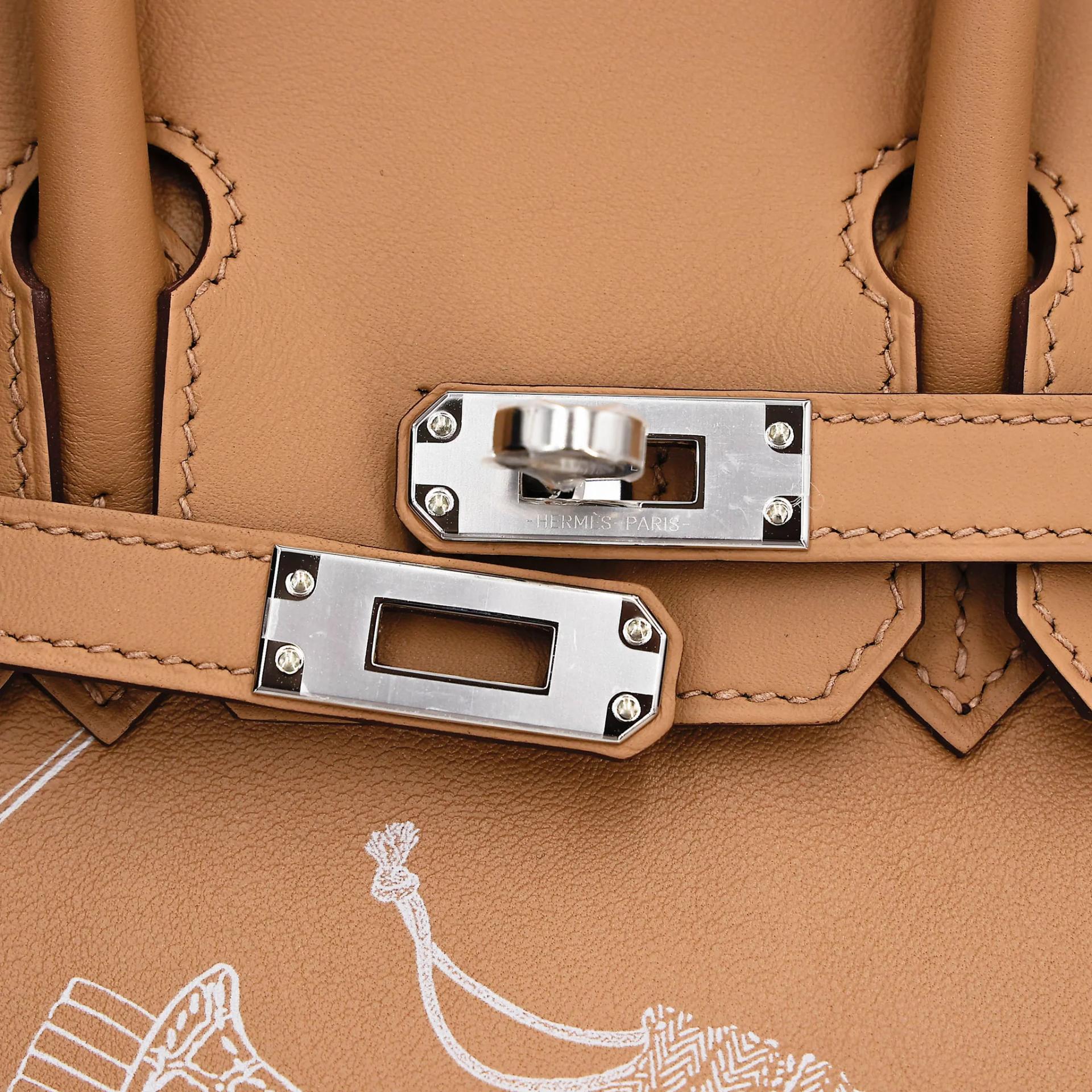 Unused ( Rank NS ) HERMÈS Limited Edition Birkin 25 In & Out Biscuit (4B) Swift Palladium hardware B (2023) - 8