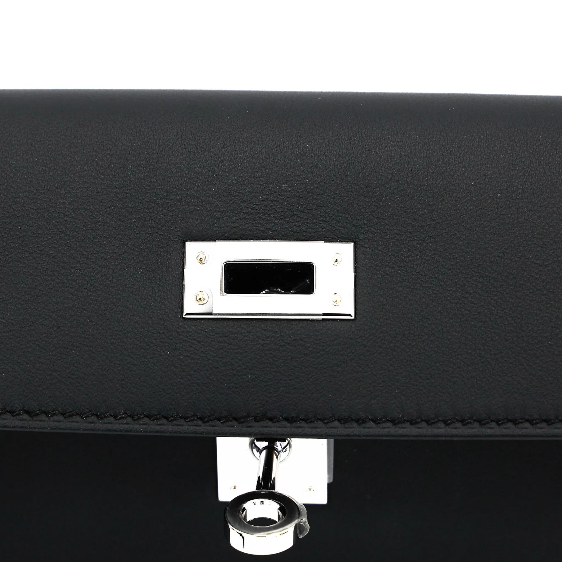 Brand New ( Rank N ) HERMÈS Kelly Danse Noir (89) Swift Palladium hardware G (2026) - 9