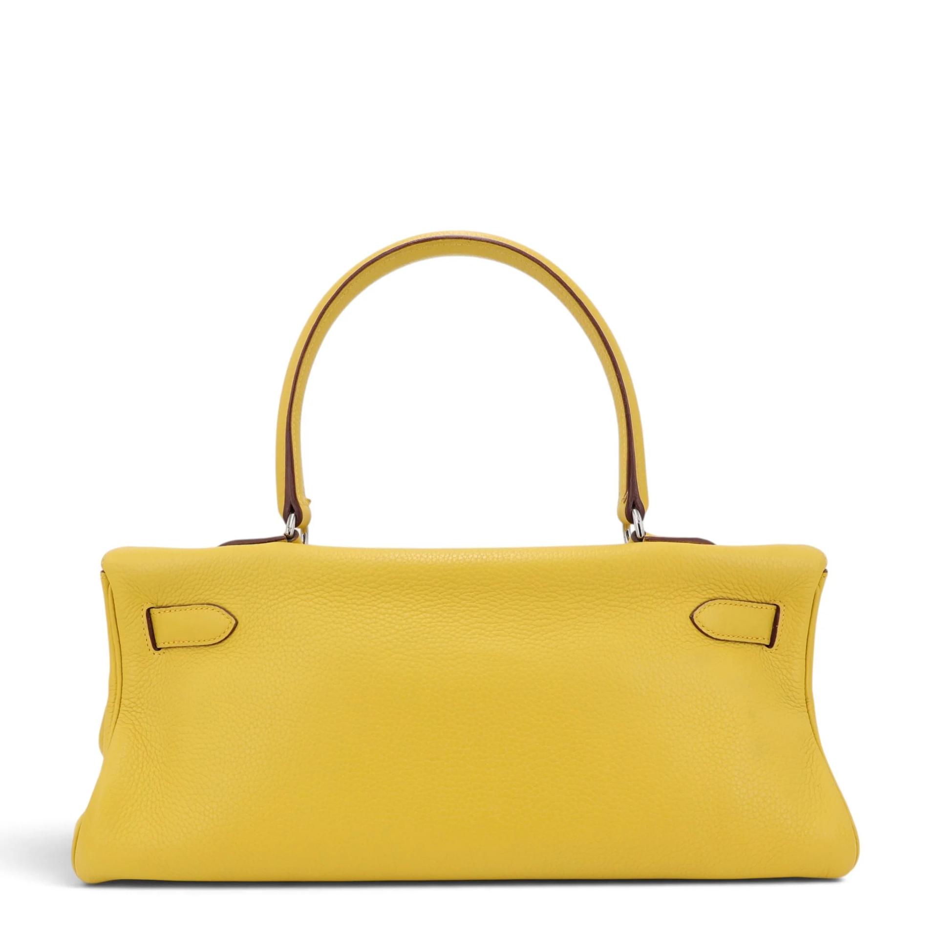 Very Good ( Rank A) HERMÈS Shoulder Kelly 42 Soleil (9H) Clemence Palladium hardware Square M (2009) - 2