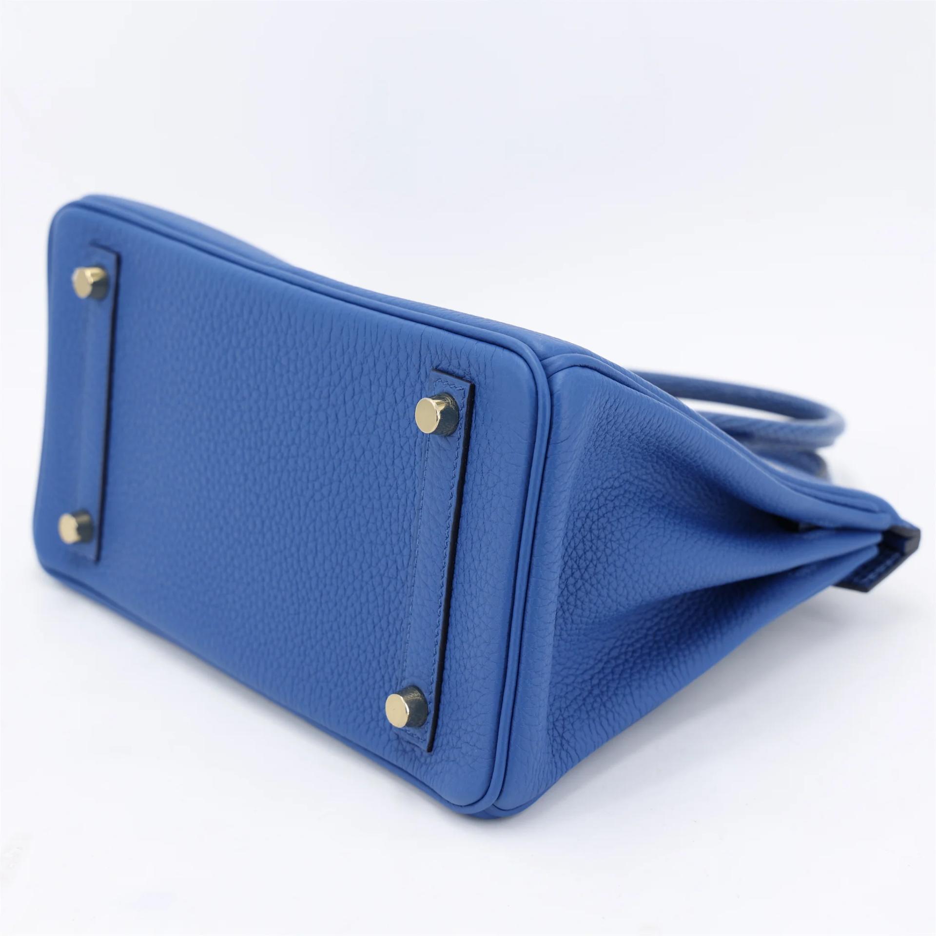 Unused ( Rank NS ) HERMÈS Birkin 25 Touch Bleu France (71) Bleu Saphir (73) Togo Lizard Permabrass hardware W (2024) - 7