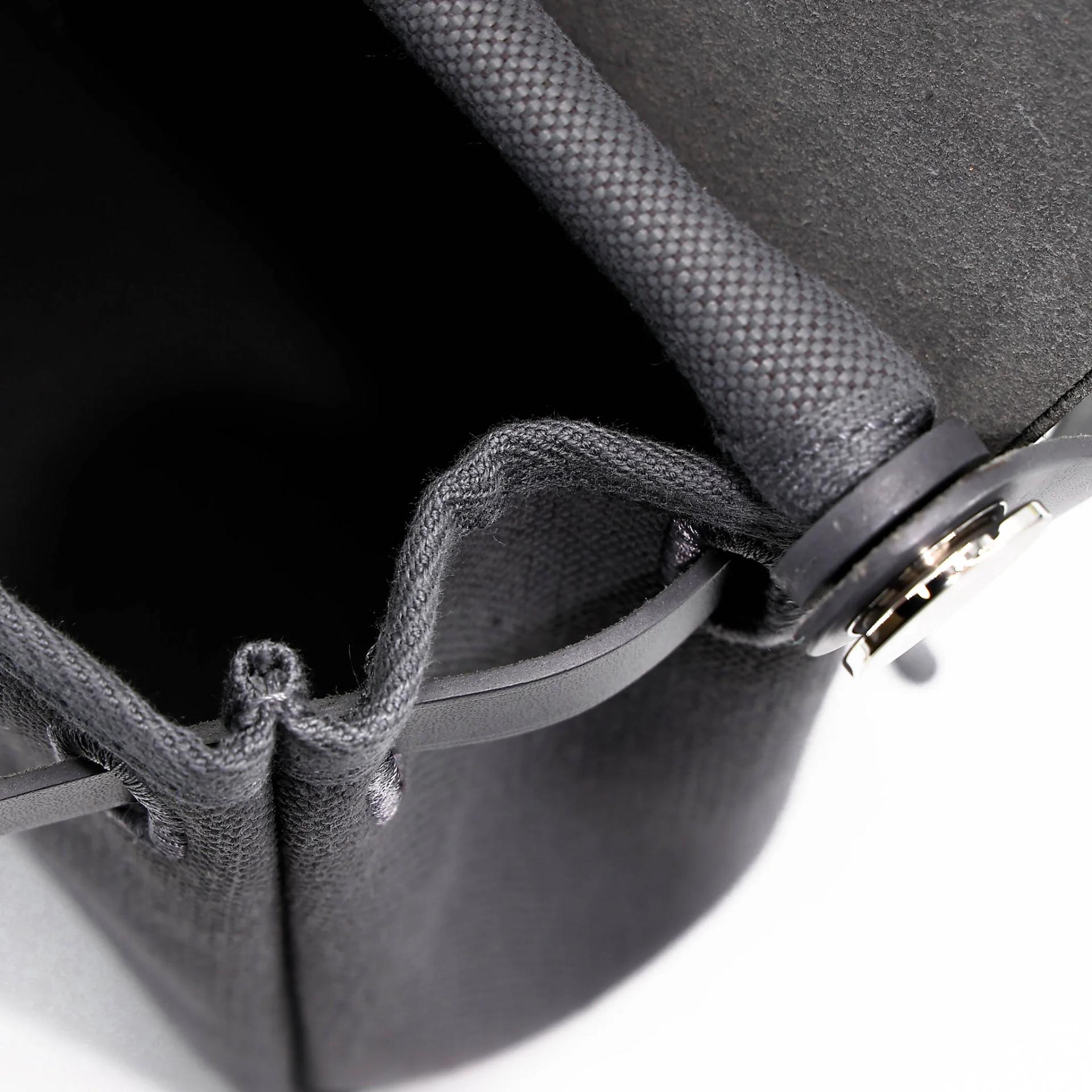 Unused ( Rank NS ) HERMÈS Herbag Zip Mini 20 Ardoise (85) Toile H canvas Vache Hunter Palladium hardware W (2024) - 16