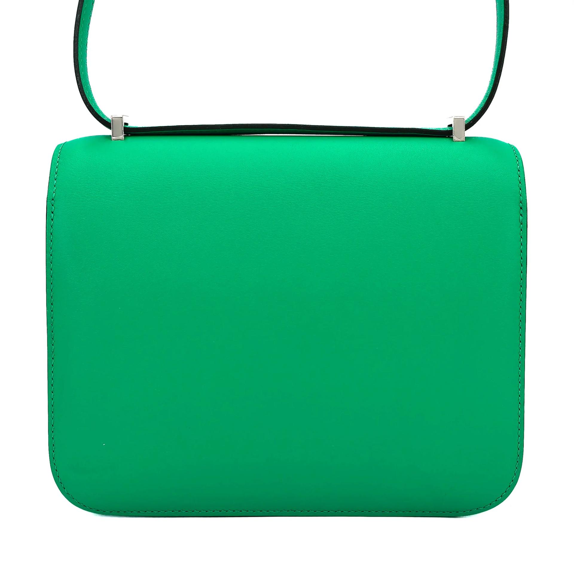 Very Good ( Rank A) HERMÈS Constance Mini Vert Jade (O6) Swift Palladium hardware Y (2020) - 2