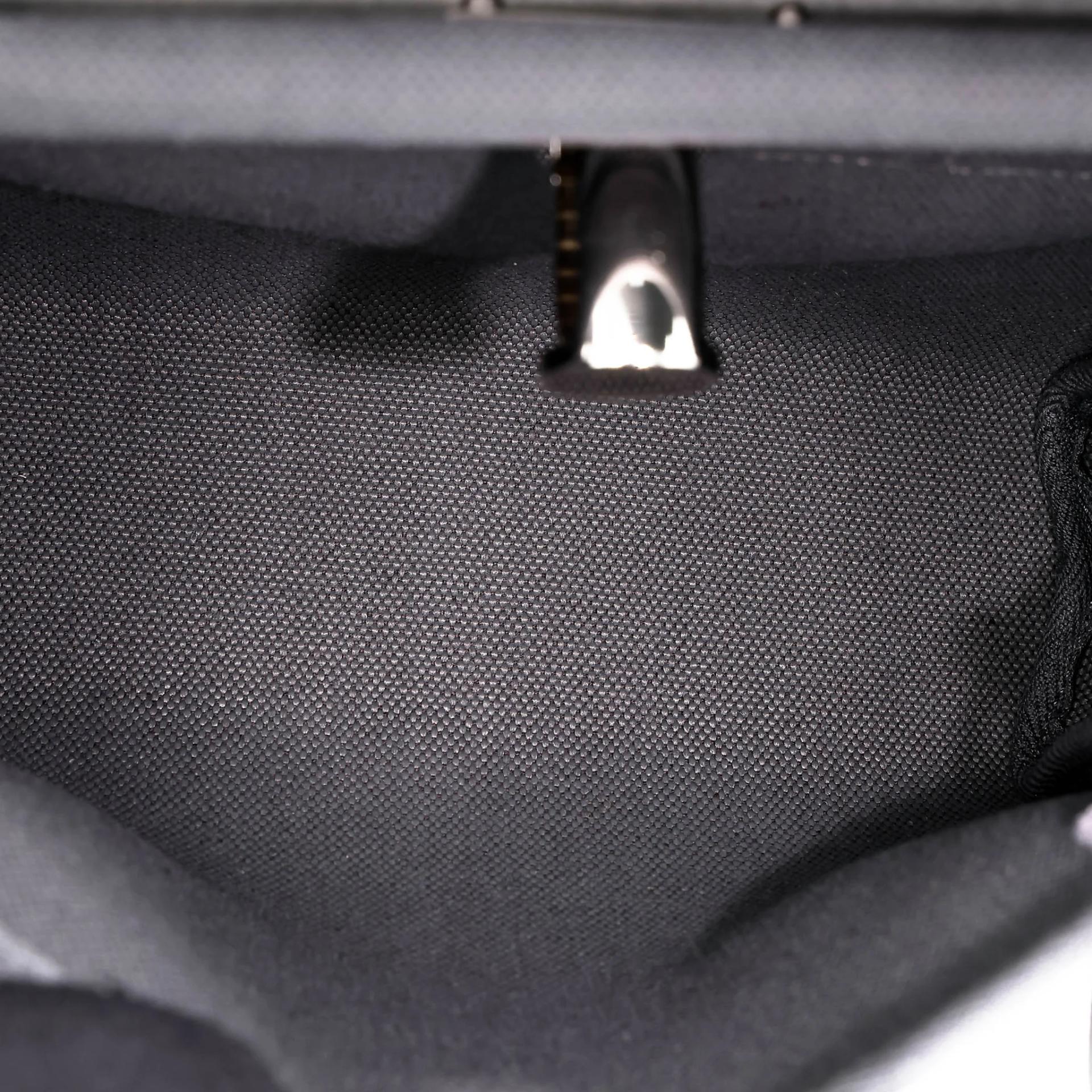 Unused ( Rank NS ) HERMÈS Herbag Zip Mini 20 Ardoise (85) Toile H canvas Vache Hunter Palladium hardware W (2024) - 18