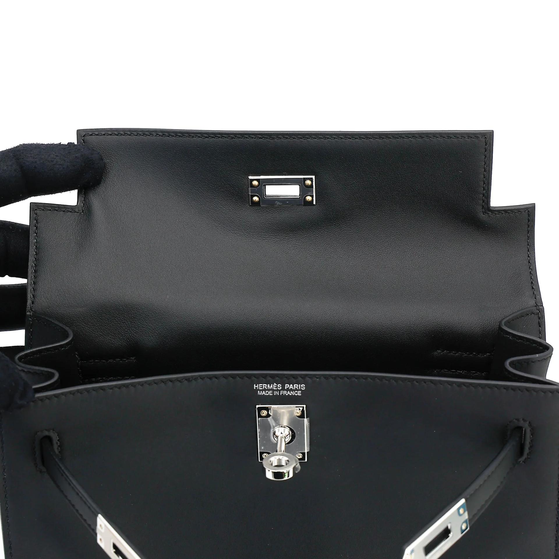 Brand New ( Rank N ) HERMÈS Kelly Danse Noir (89) Swift Palladium hardware G (2026) - 11