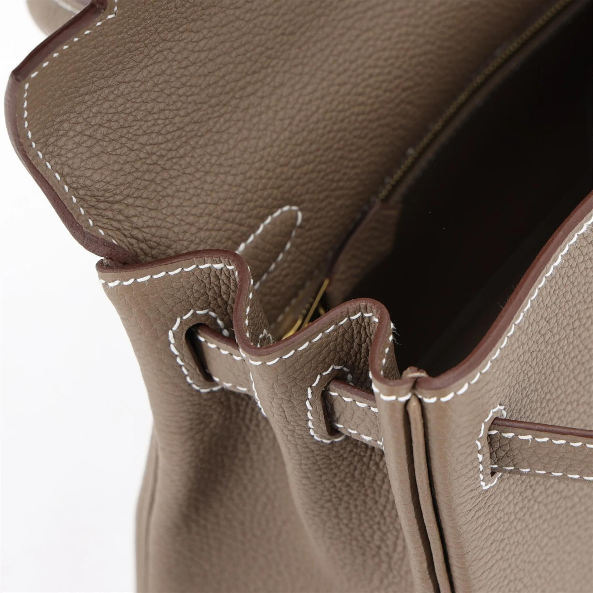 Brand New ( Rank N ) HERMÈS Kelly 25 Etoupe (18) Togo Gold hardware G (2026) - 12