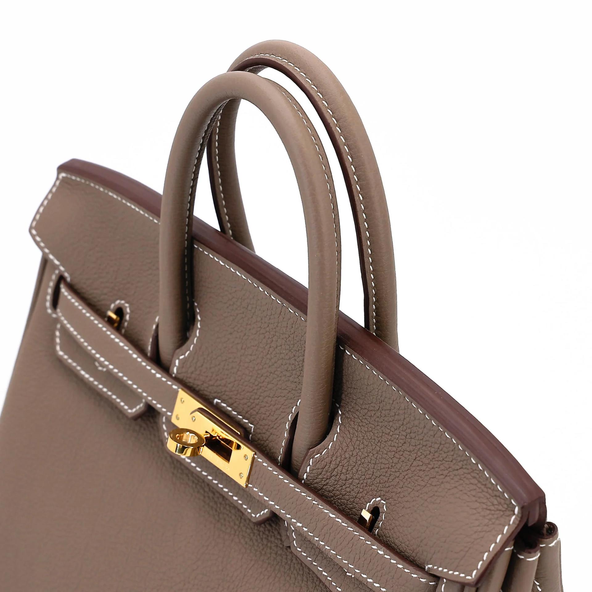 Excellent ( Rank SA ) HERMÈS Birkin 25 Etoupe (18) Togo Gold hardware G (2026) - 3