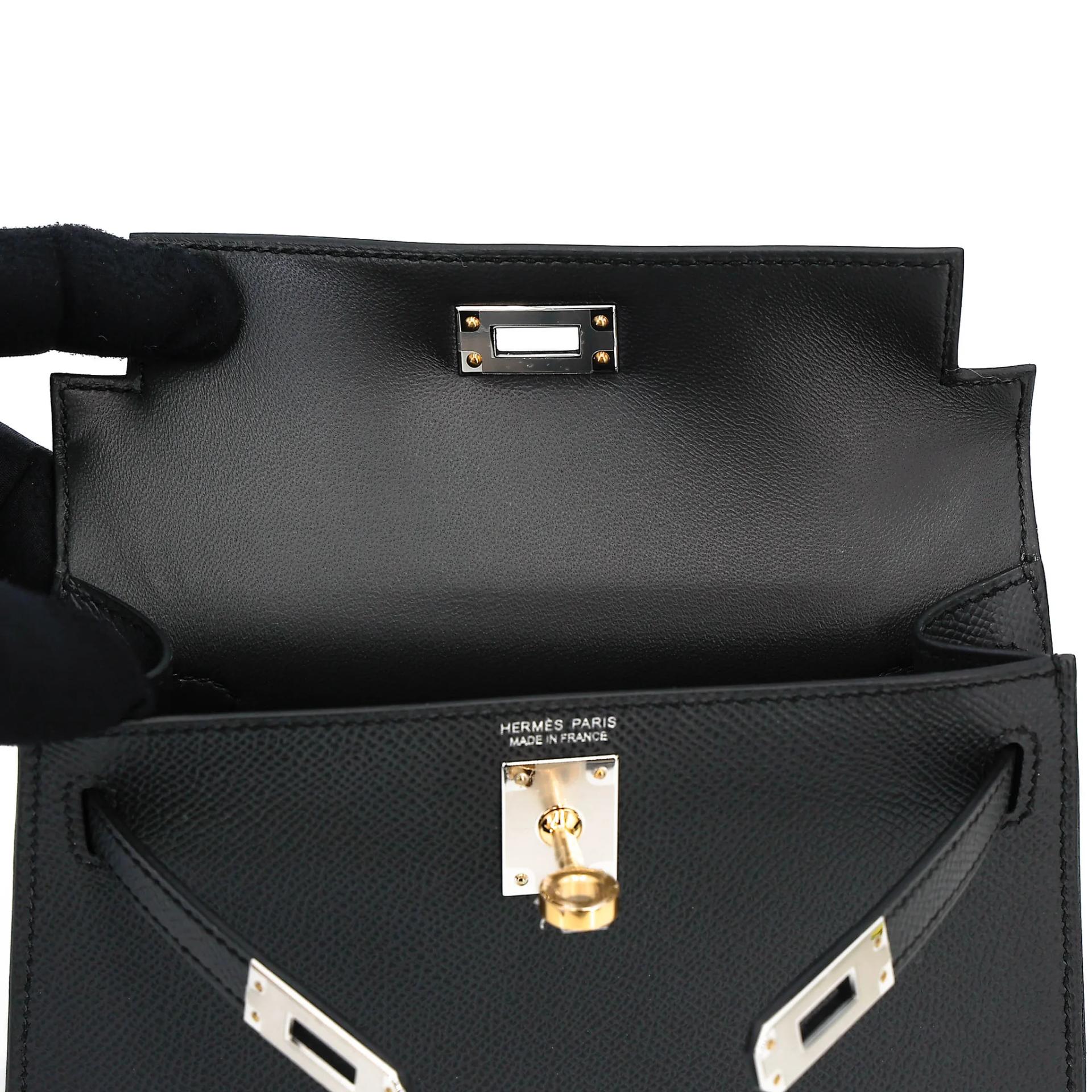 Brand New ( Rank N ) HERMÈS Mini Kelly II Plomb (8P) Epsom Electrum hardware G (2026) - 12