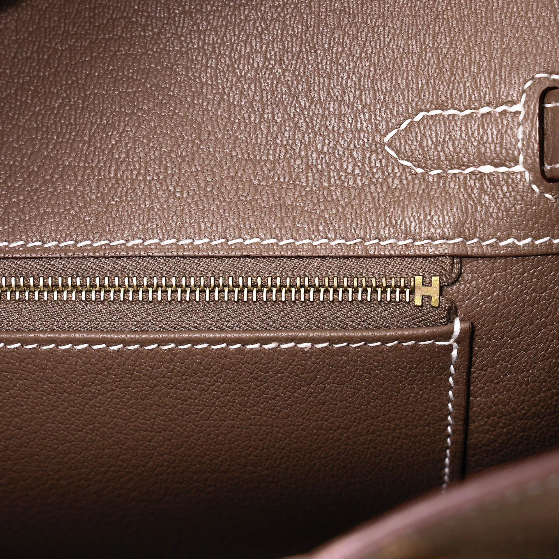 Excellent ( Rank SA ) HERMÈS Birkin 25 Etoupe (18) Togo Gold hardware G (2026) - 14