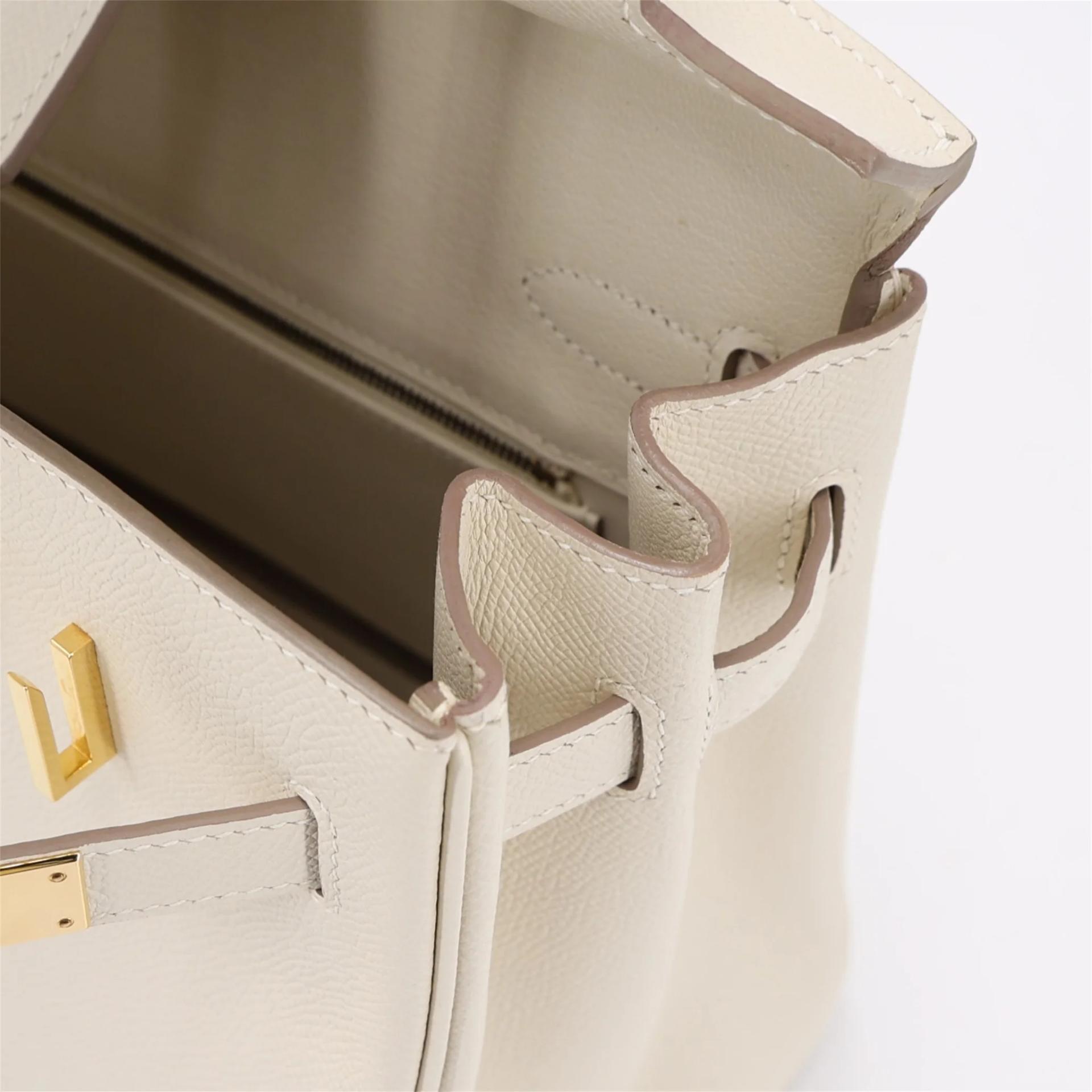 Very Good ( Rank A) HERMÈS Birkin 30 Craie (10) Epsom Gold hardware X (2016) - 15