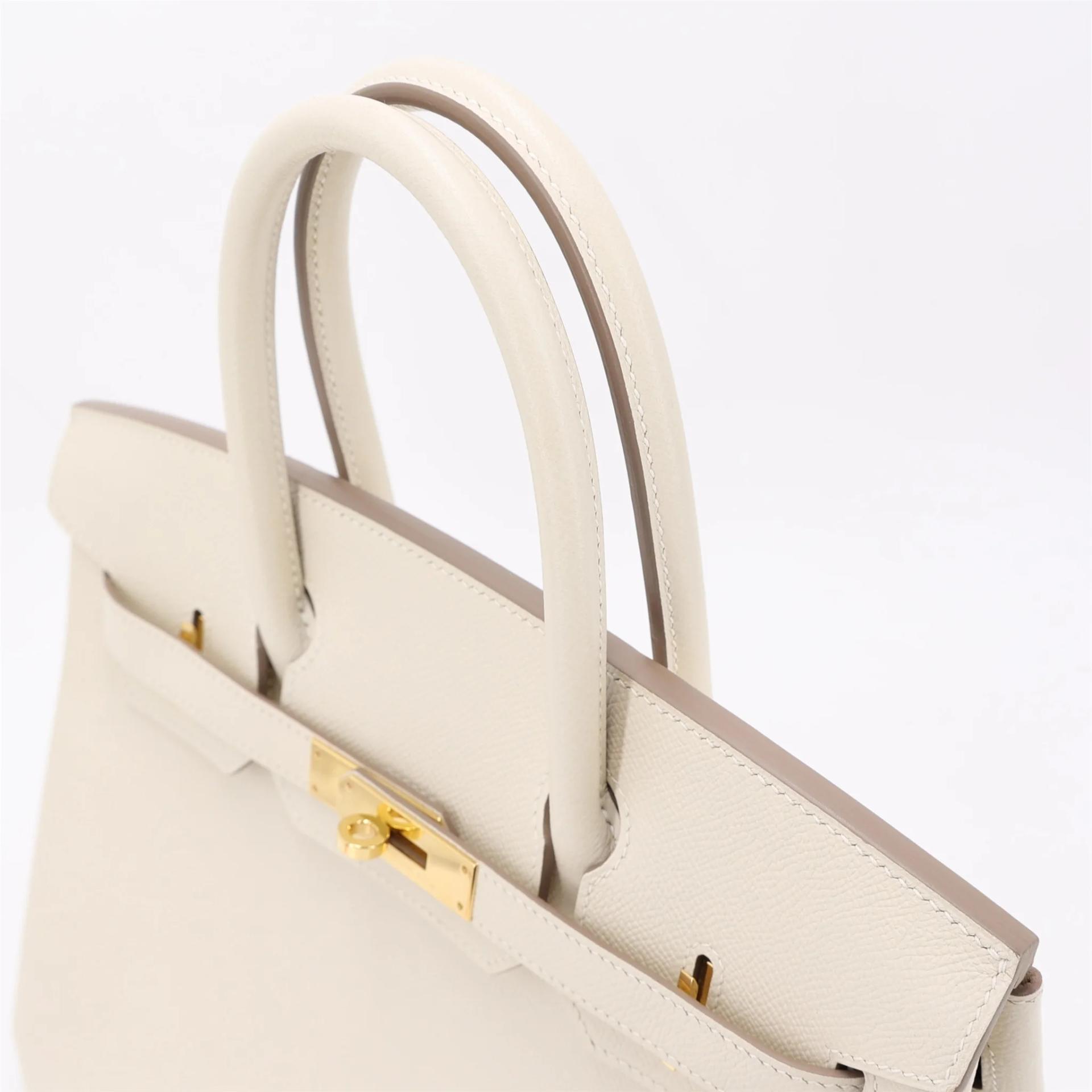 Very Good ( Rank A) HERMÈS Birkin 30 Craie (10) Epsom Gold hardware X (2016) - 3