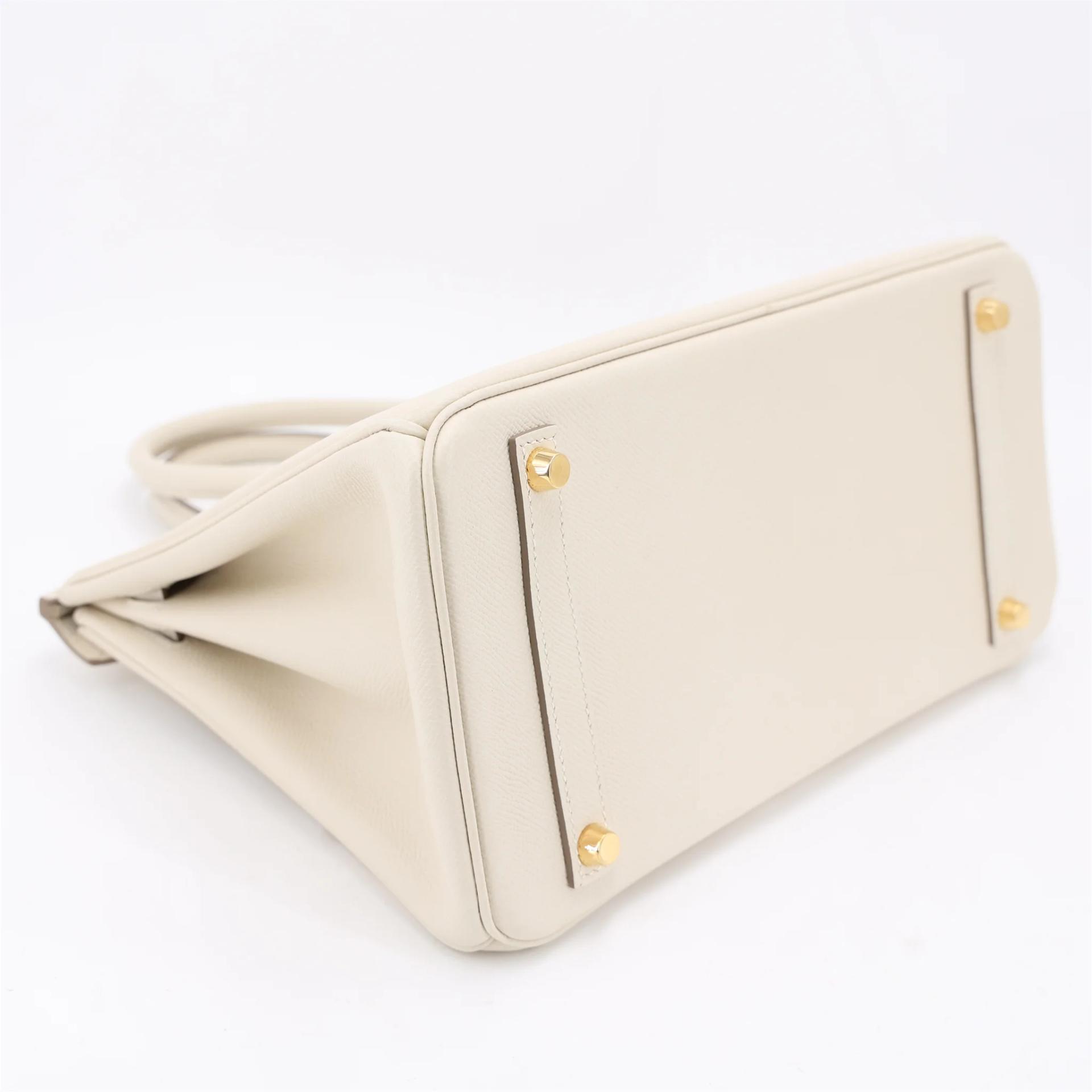 Very Good ( Rank A) HERMÈS Birkin 30 Craie (10) Epsom Gold hardware X (2016) - 6