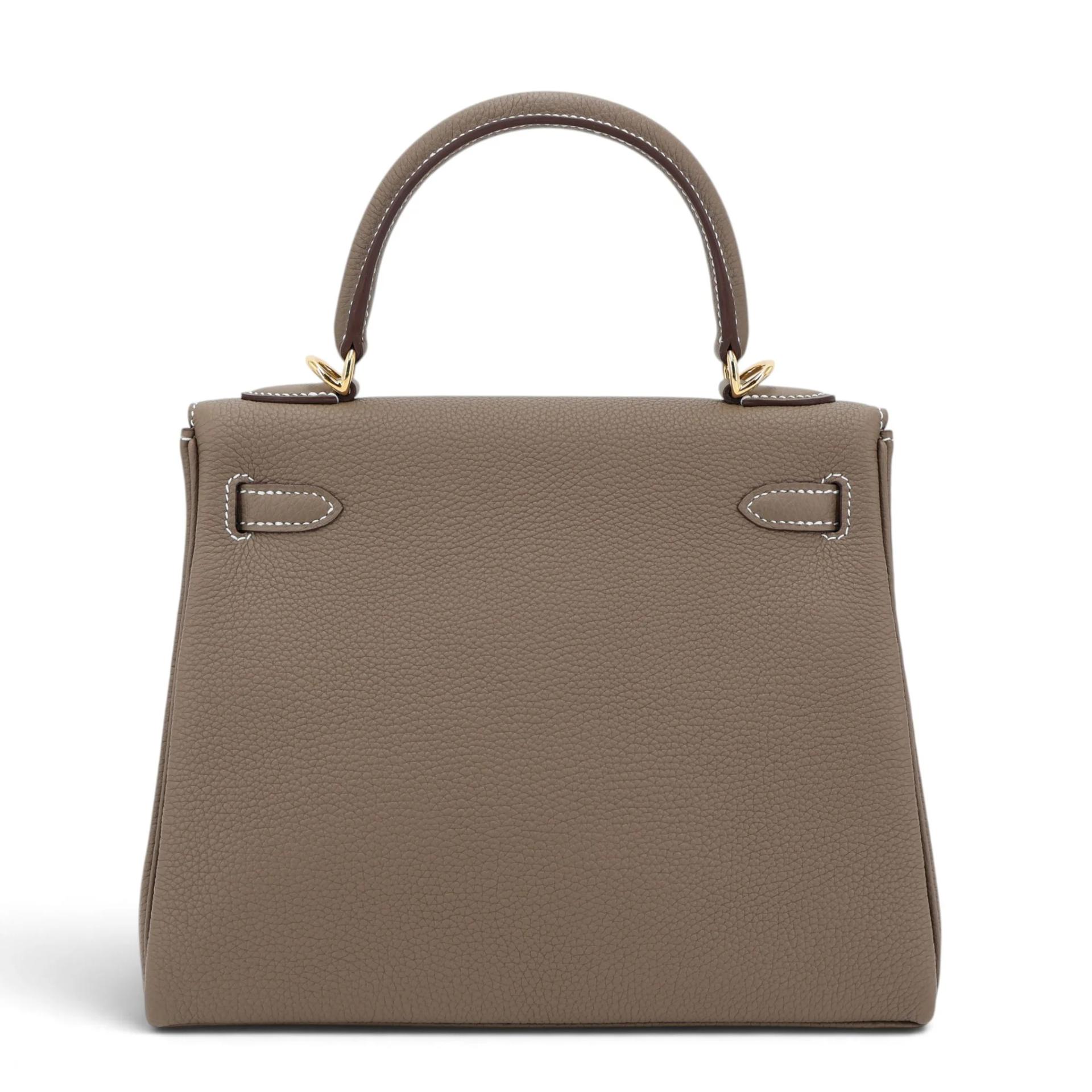 Brand New ( Rank N ) HERMÈS Kelly 25 Etoupe (18) Togo Gold hardware G (2026) - 2