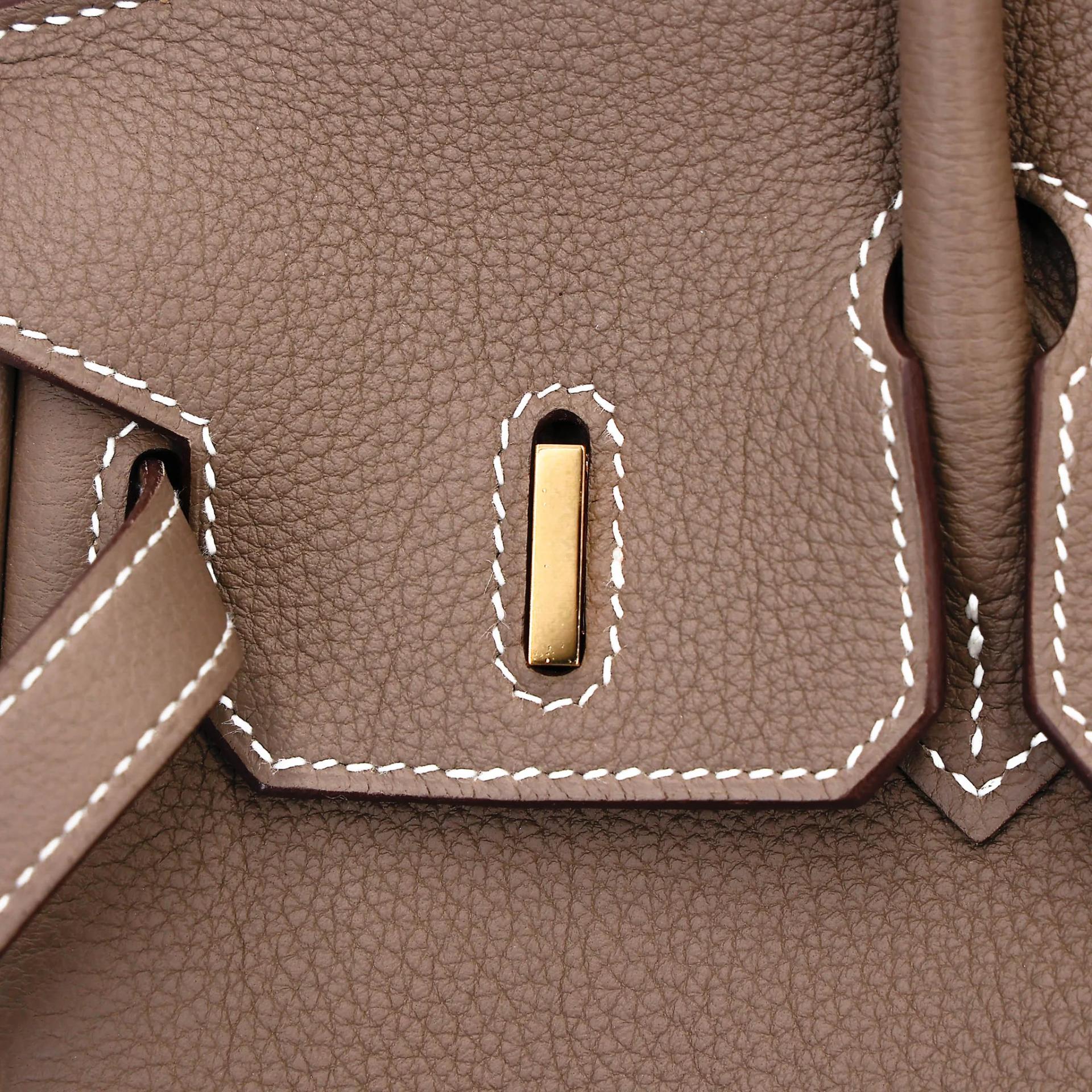 Excellent ( Rank SA ) HERMÈS Birkin 25 Etoupe (18) Togo Gold hardware G (2026) - 12