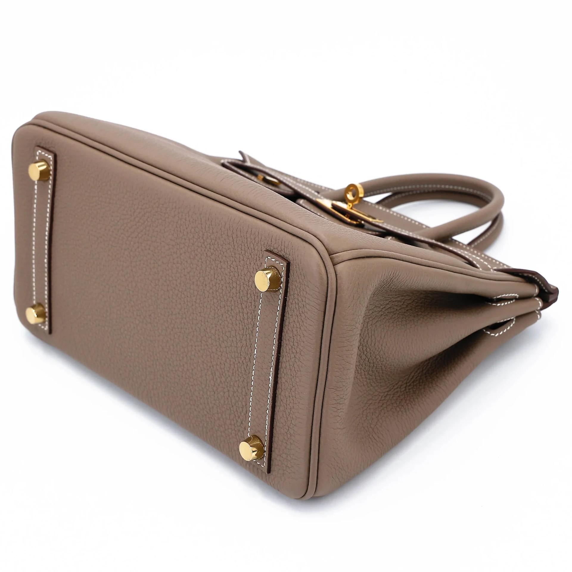 Excellent ( Rank SA ) HERMÈS Birkin 25 Etoupe (18) Togo Gold hardware G (2026) - 4