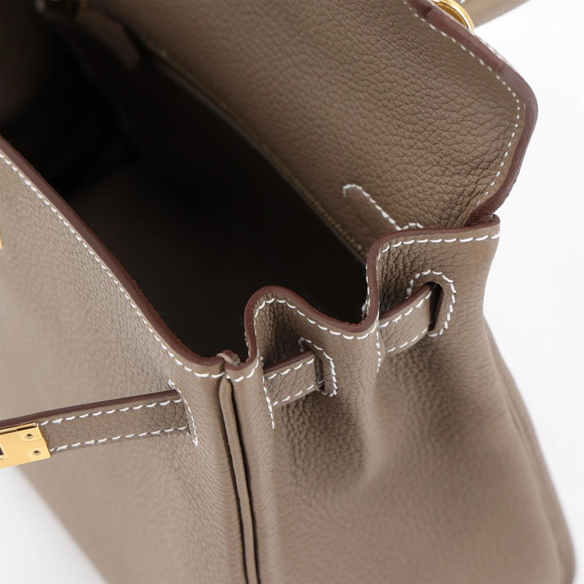 Brand New ( Rank N ) HERMÈS Kelly 25 Etoupe (18) Togo Gold hardware G (2026) - 13