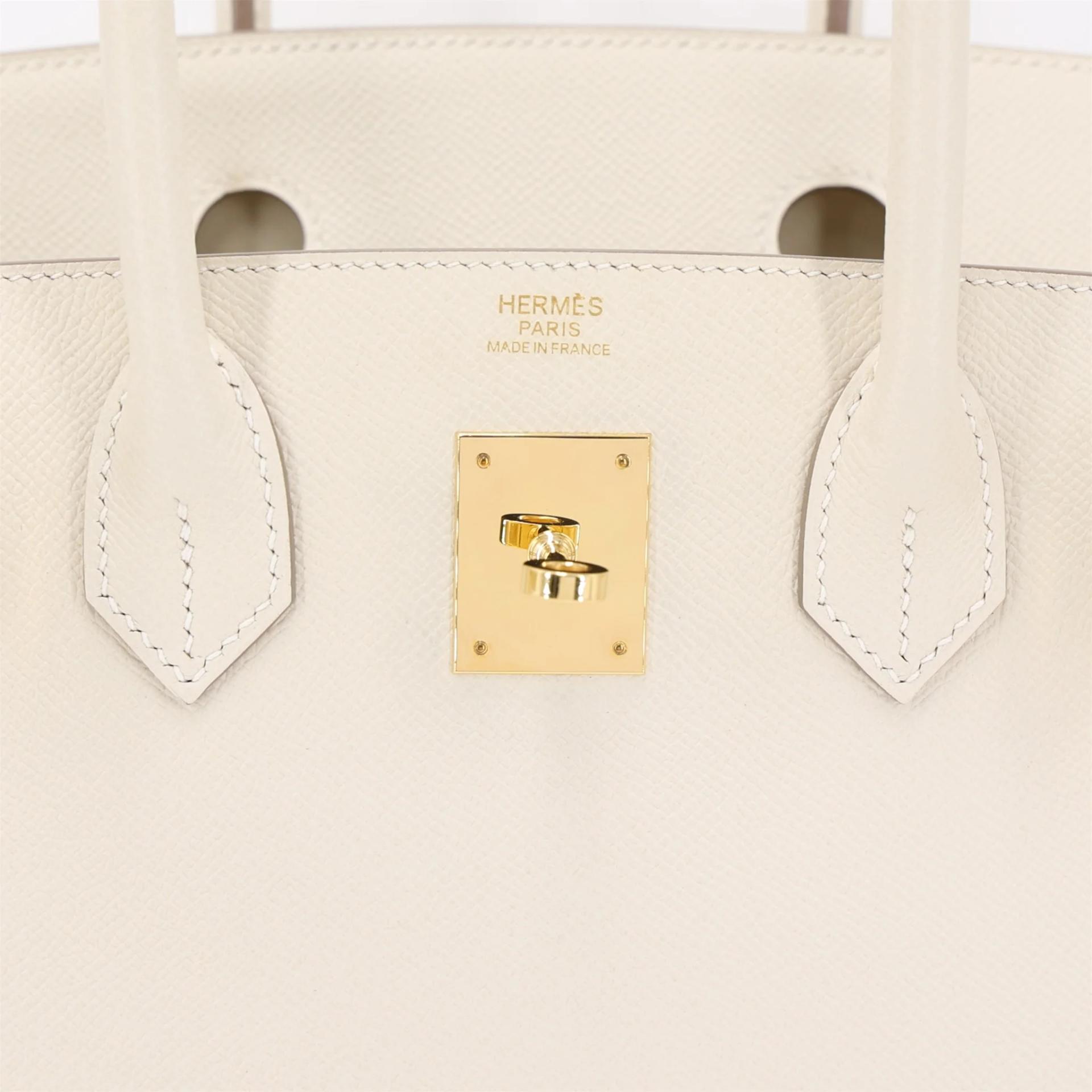Very Good ( Rank A) HERMÈS Birkin 30 Craie (10) Epsom Gold hardware X (2016) - 10