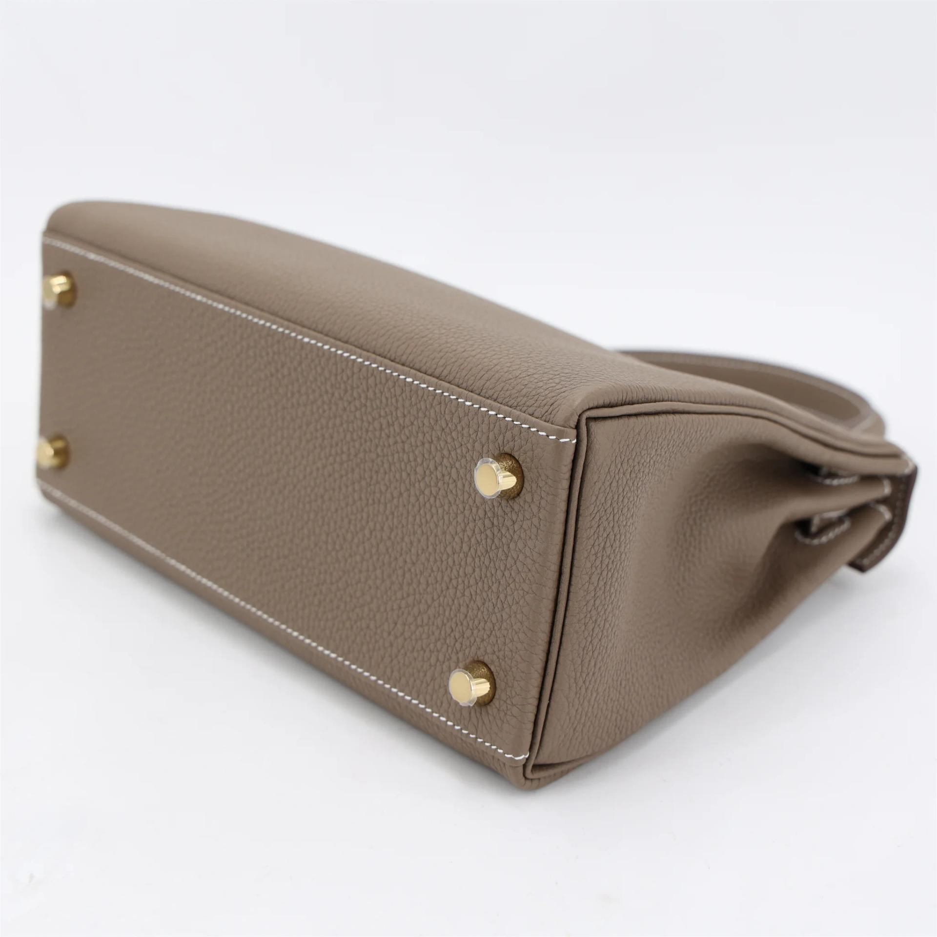 Brand New ( Rank N ) HERMÈS Kelly 25 Etoupe (18) Togo Gold hardware G (2026) - 7