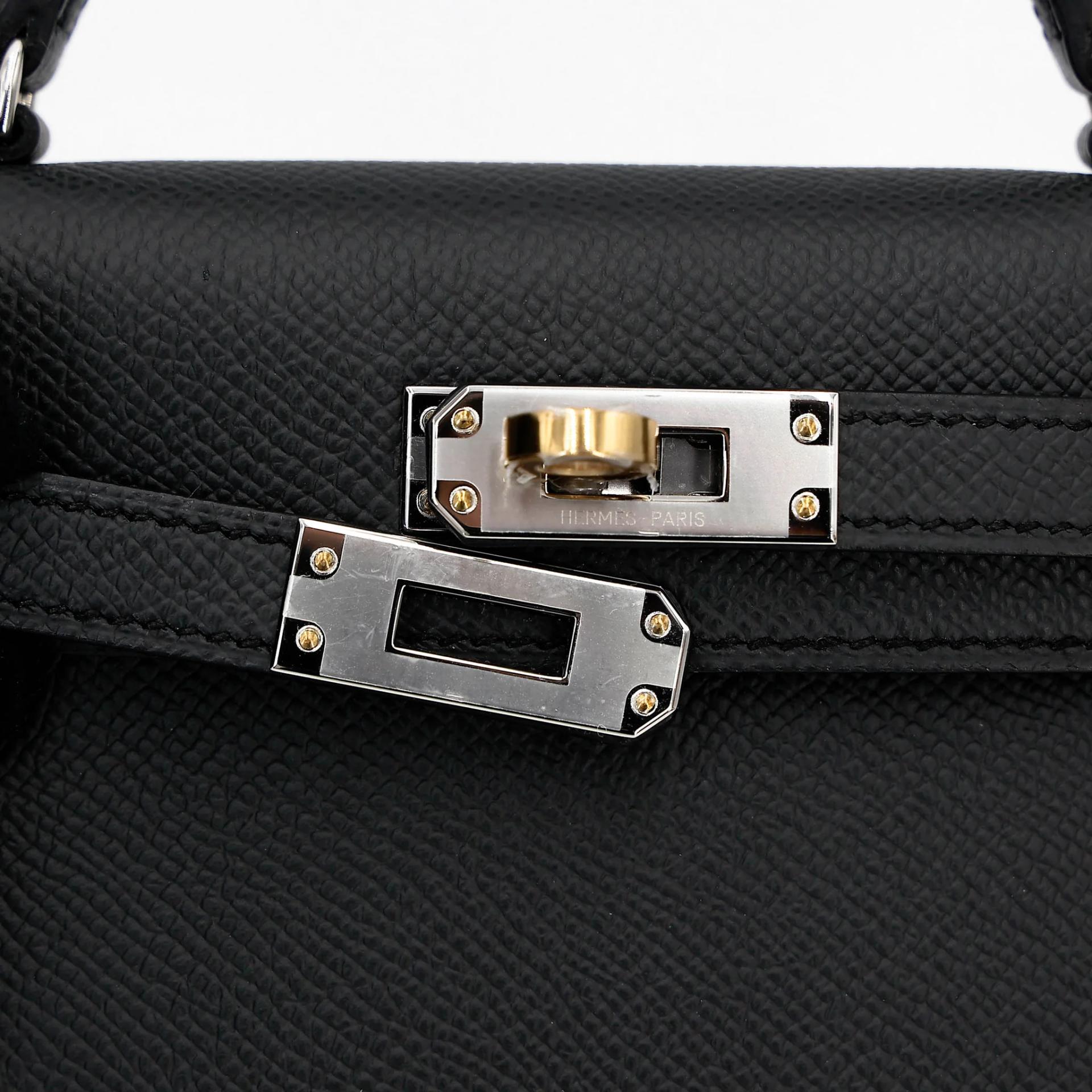 Brand New ( Rank N ) HERMÈS Mini Kelly II Plomb (8P) Epsom Electrum hardware G (2026) - 8