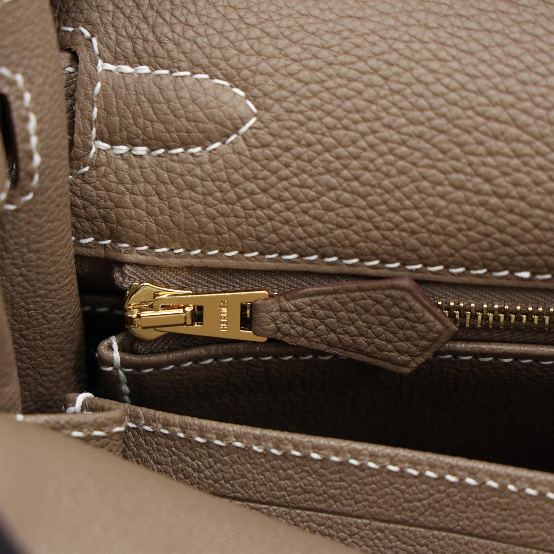 Brand New ( Rank N ) HERMÈS Kelly 25 Etoupe (18) Togo Gold hardware G (2026) - 14