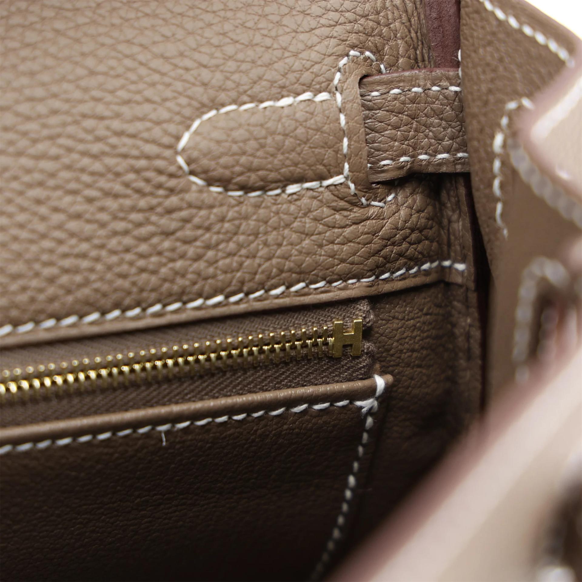 Brand New ( Rank N ) HERMÈS Kelly 25 Etoupe (18) Togo Gold hardware G (2026) - 15