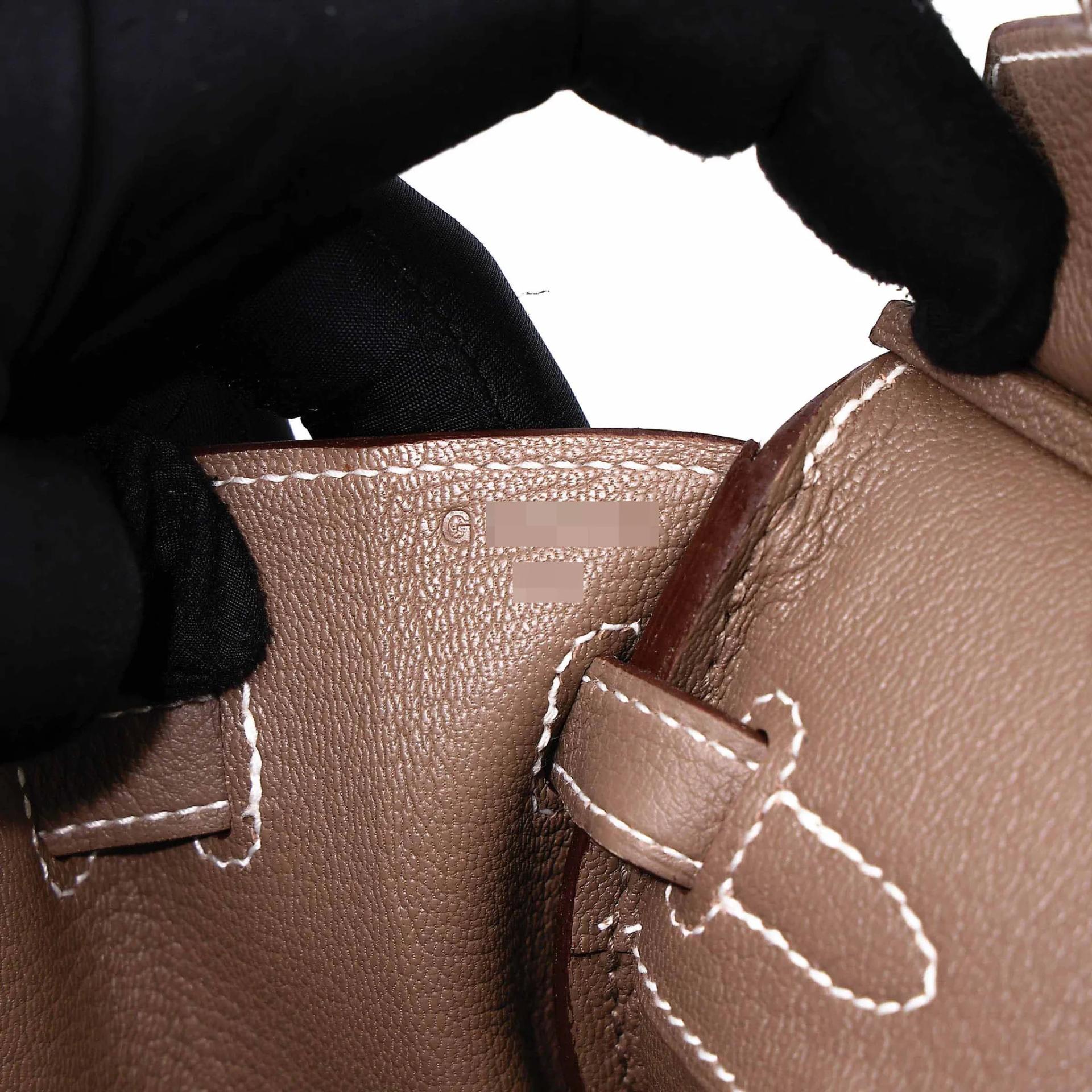 Excellent ( Rank SA ) HERMÈS Birkin 25 Etoupe (18) Togo Gold hardware G (2026) - 15