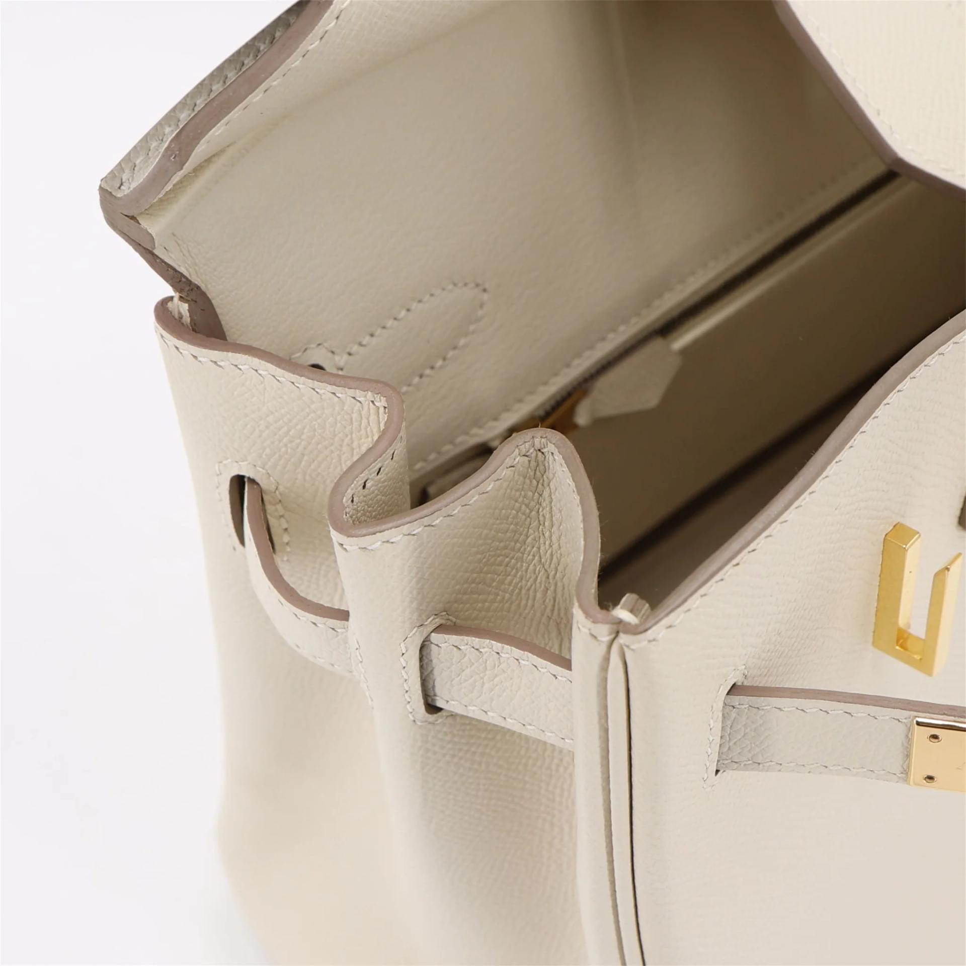Very Good ( Rank A) HERMÈS Birkin 30 Craie (10) Epsom Gold hardware X (2016) - 14