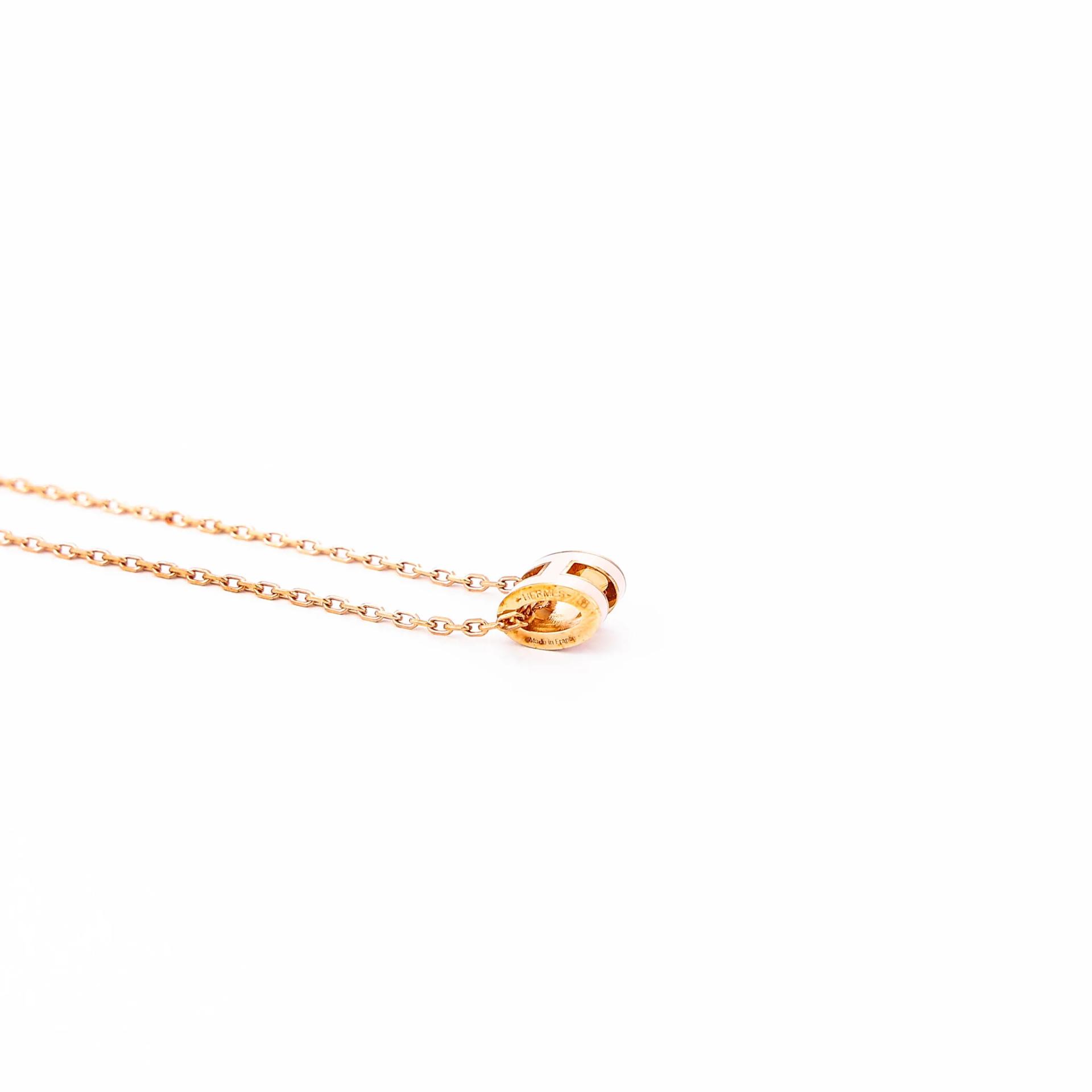 Brand New ( Rank N ) HERMÈS Mini Pop H pendant Rose Sakura (3Q) Rose Gold hardware - 8