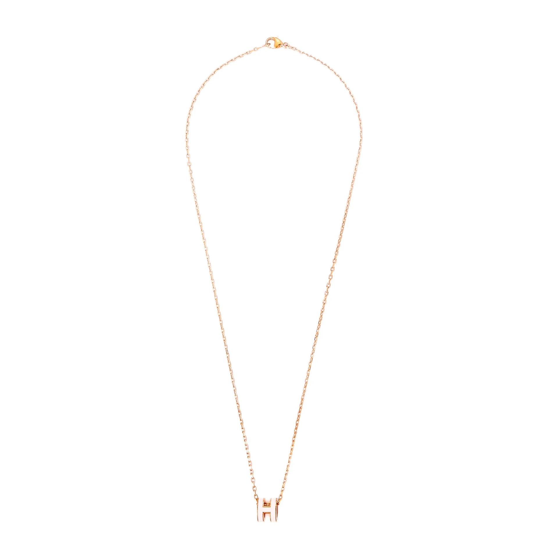 Brand New ( Rank N ) HERMÈS Mini Pop H pendant Rose Sakura (3Q) Rose Gold hardware - 5