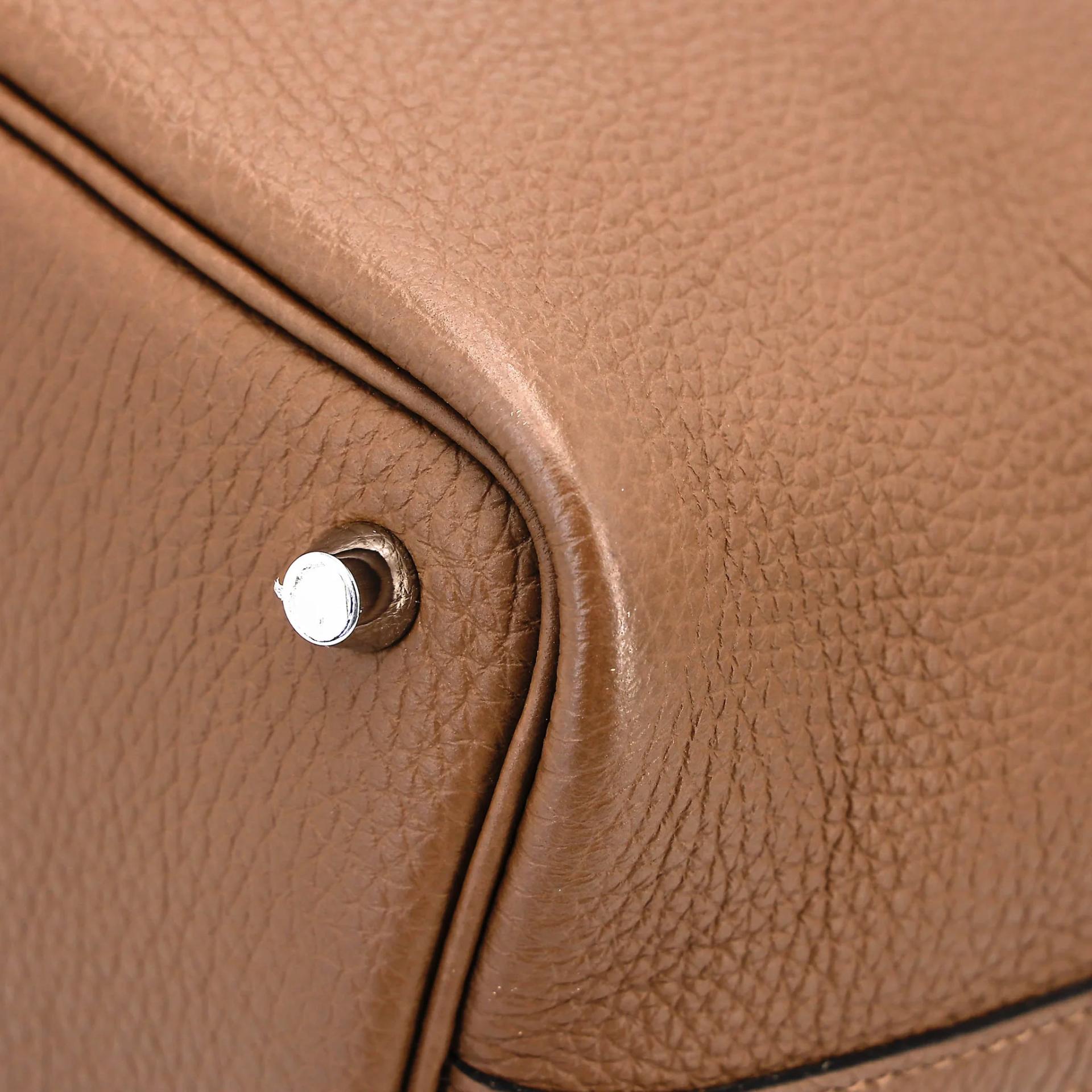Excellent ( Rank SA ) HERMÈS Picotin Lock PM Alezan (3G) Clemence Palladium hardware Z (2021) - 7