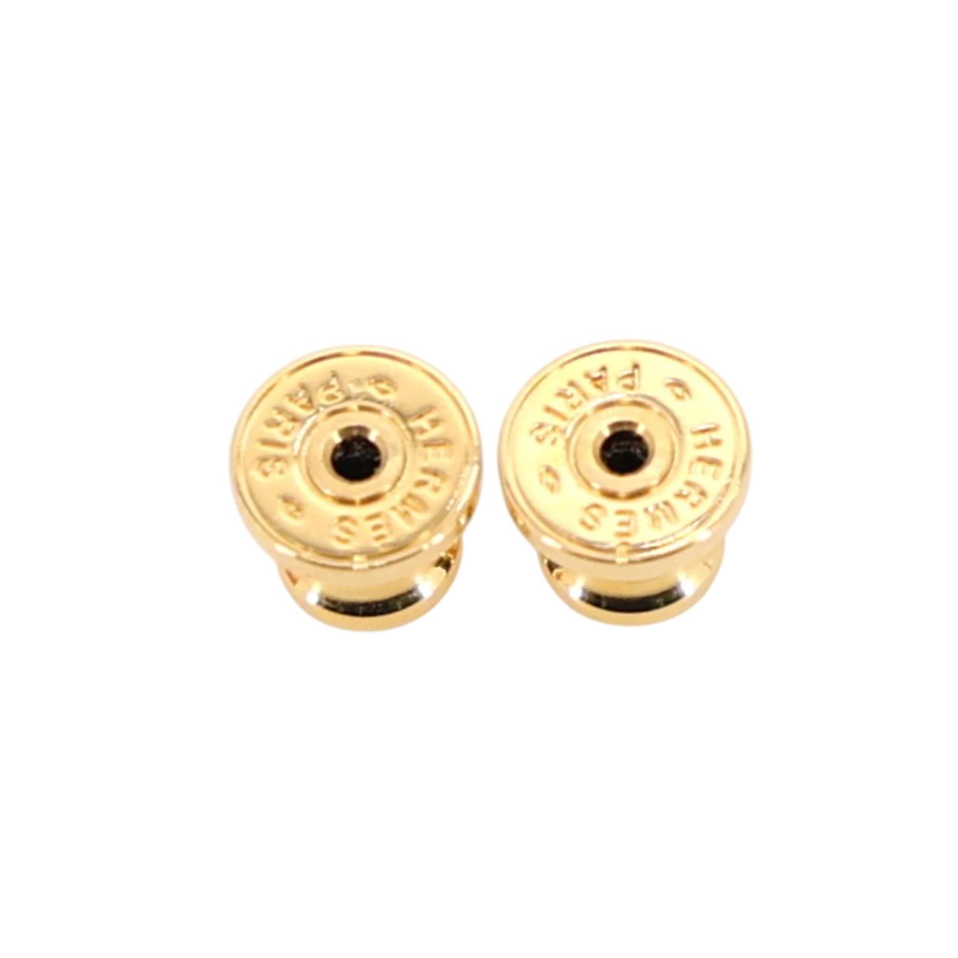 Brand New ( Rank N ) HERMÈS Mini Pop H earrings Pink Lacquered metal Gold hardware - 5