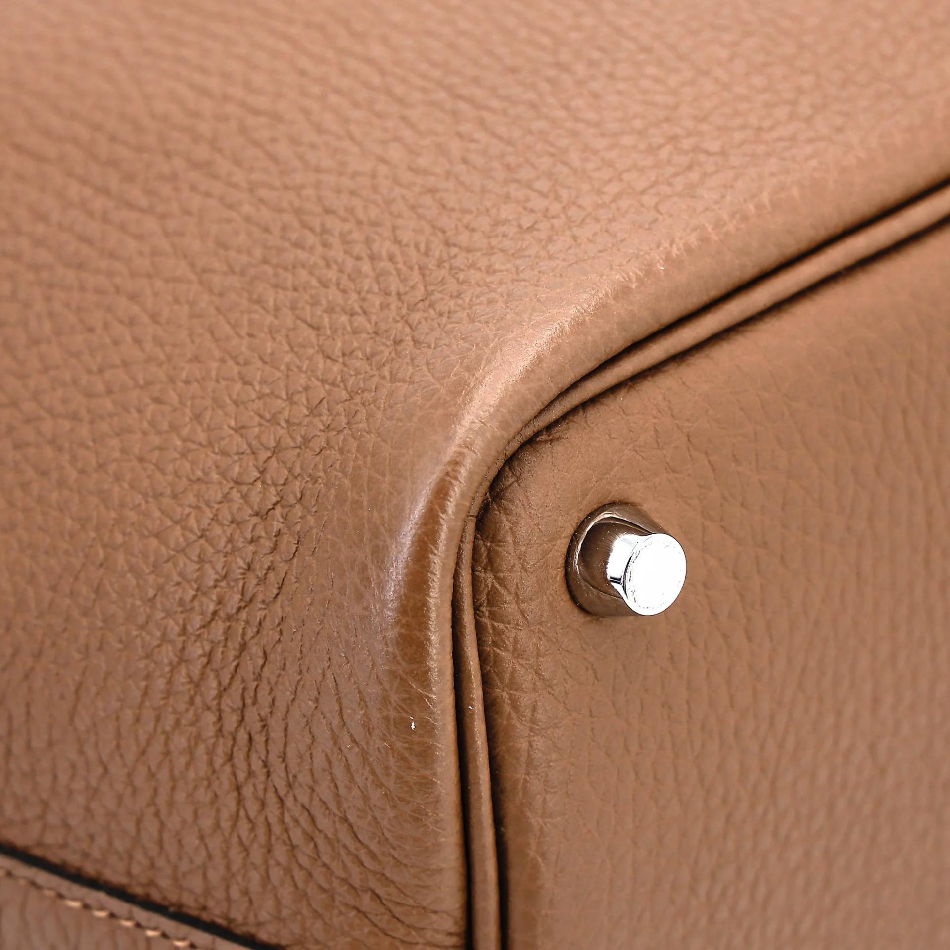 Excellent ( Rank SA ) HERMÈS Picotin Lock PM Alezan (3G) Clemence Palladium hardware Z (2021) - 8