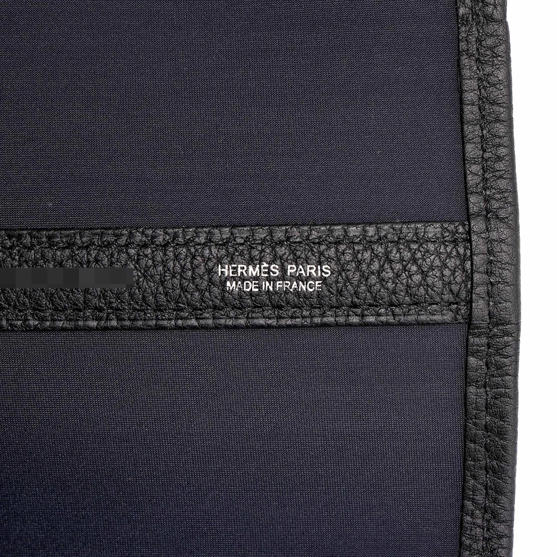 Unused ( Rank NS ) HERMÈS Garden Party 49 Noir (89) Toile H canvas Negonda Palladium hardware D (2019) - 13