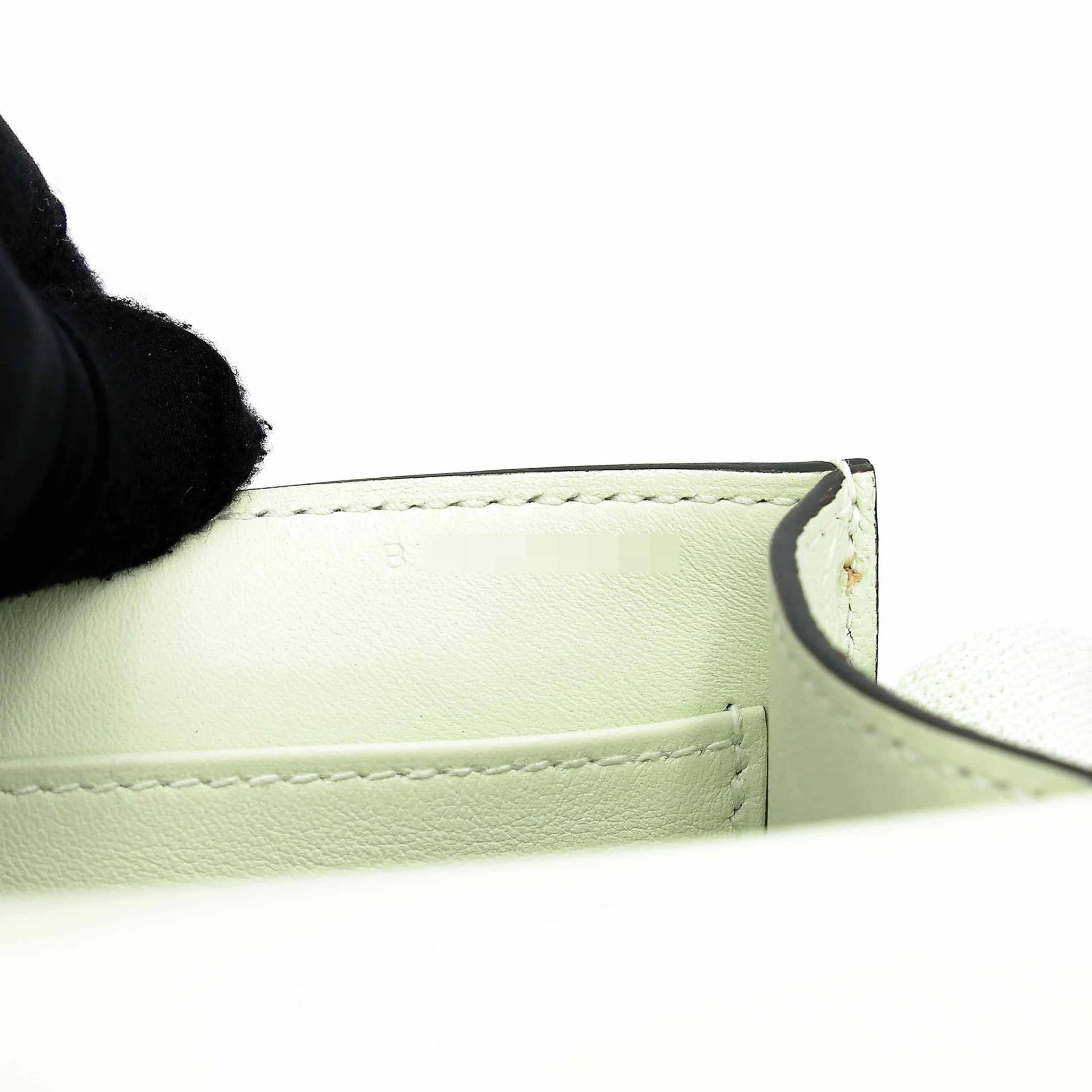 Very Good ( Rank A) HERMÈS Geta Vert Fizz (0S) Chevre Gold hardware B (2023) - 15