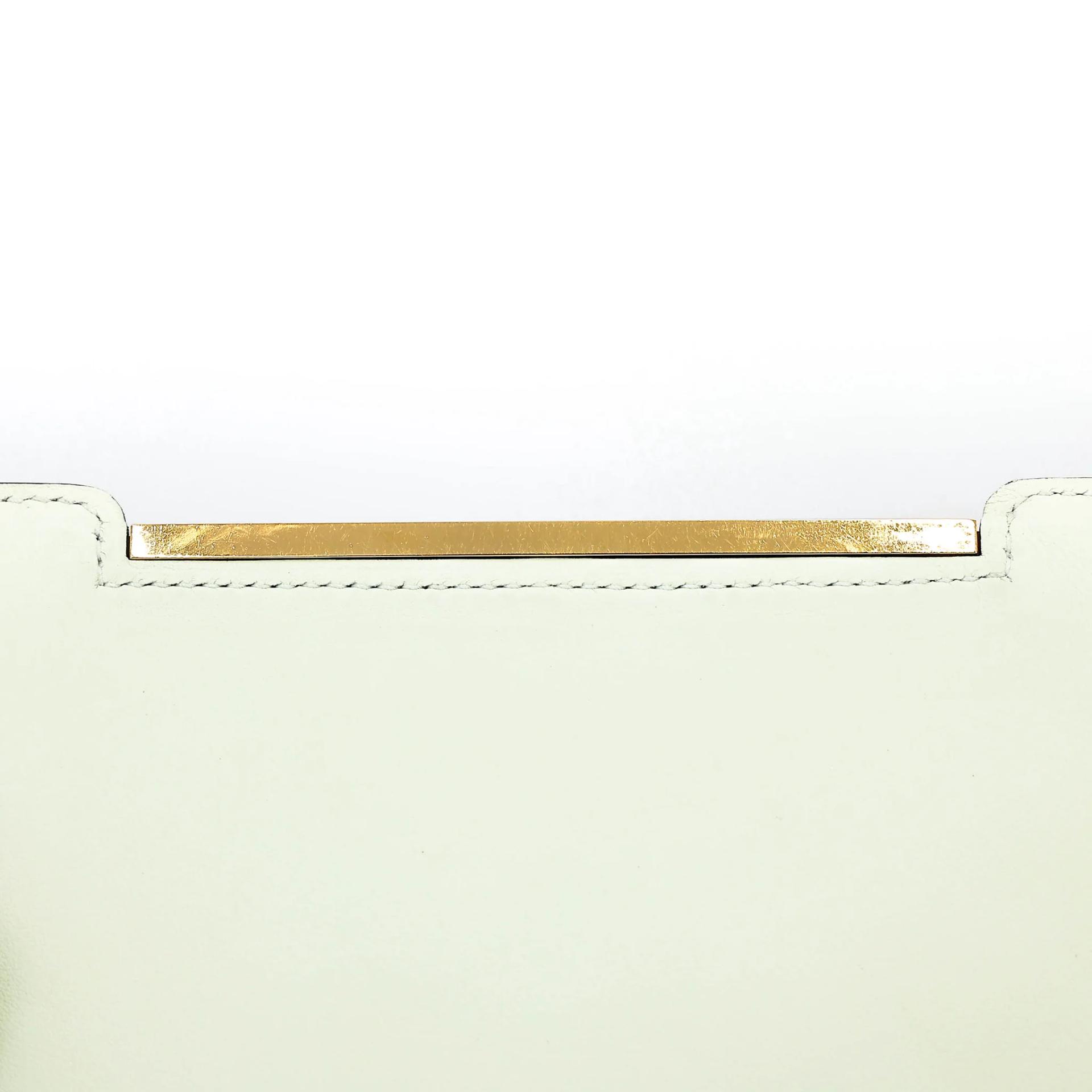 Very Good ( Rank A) HERMÈS Geta Vert Fizz (0S) Chevre Gold hardware B (2023) - 12