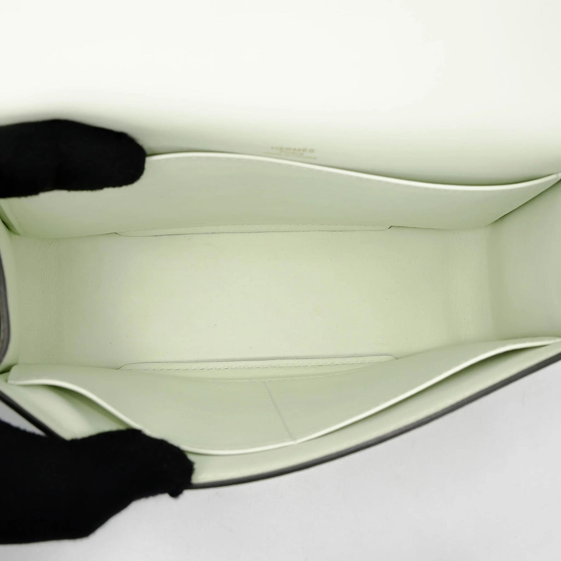 Very Good ( Rank A) HERMÈS Geta Vert Fizz (0S) Chevre Gold hardware B (2023) - 20