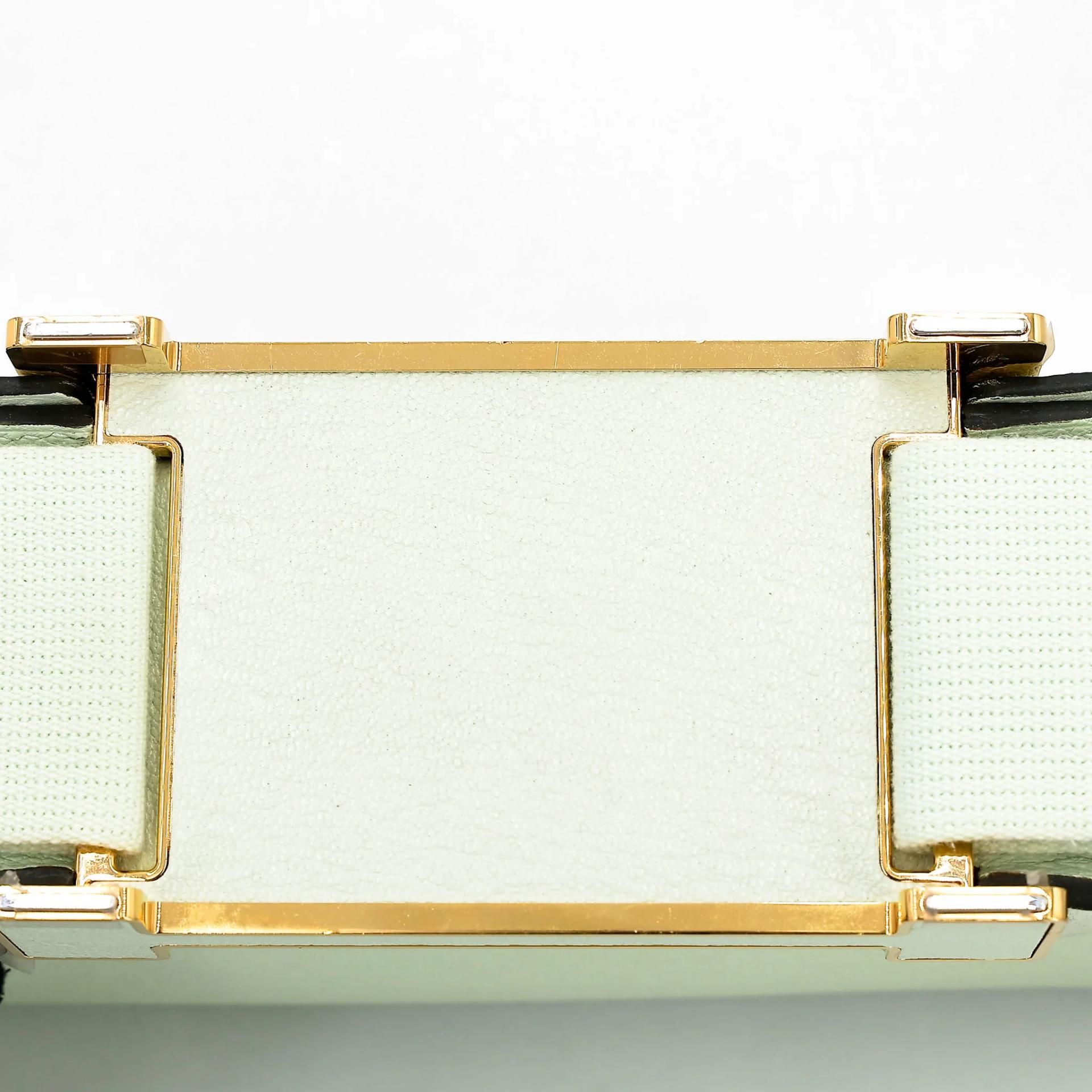 Very Good ( Rank A) HERMÈS Geta Vert Fizz (0S) Chevre Gold hardware B (2023) - 9