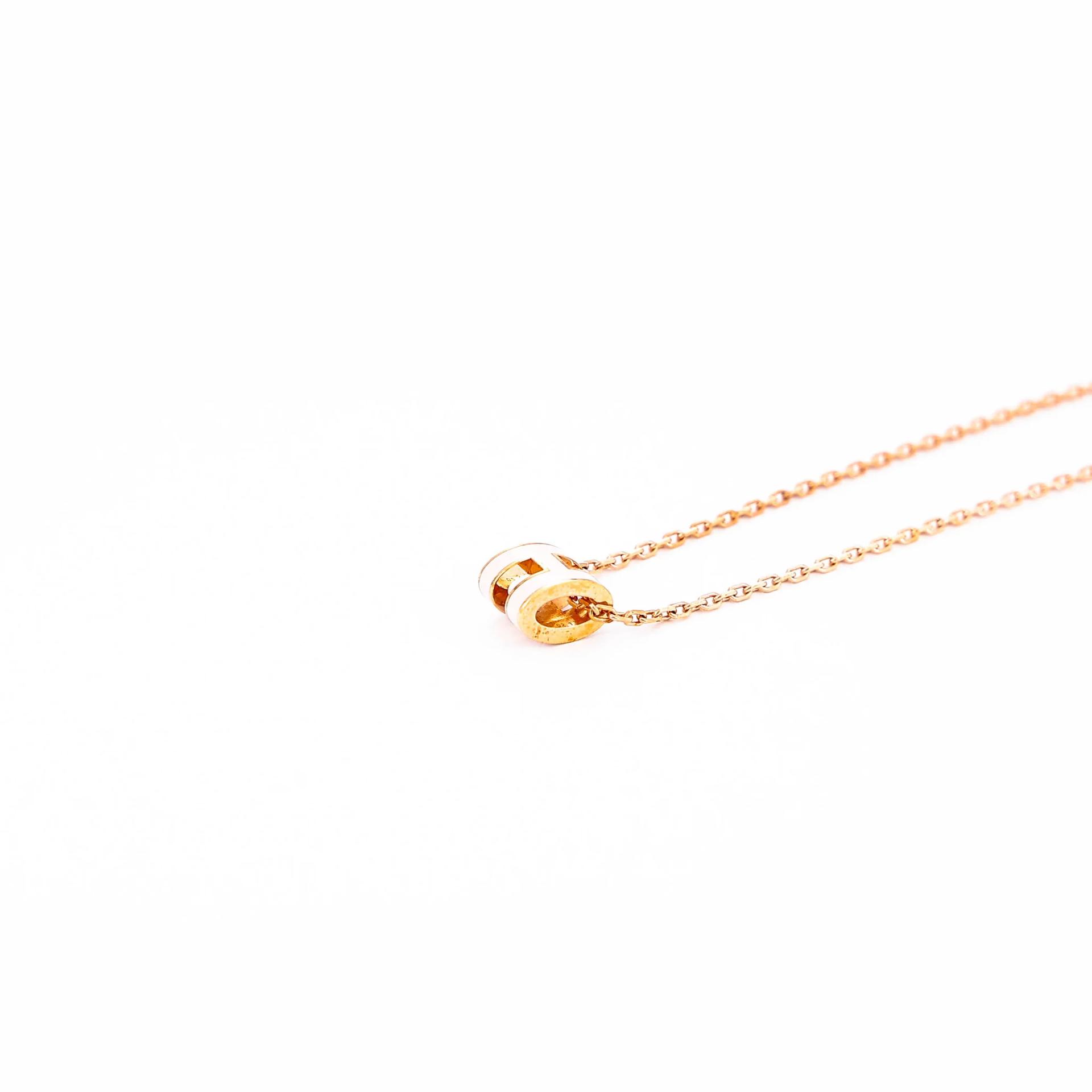 Brand New ( Rank N ) HERMÈS Mini Pop H pendant Rose Sakura (3Q) Rose Gold hardware - 9